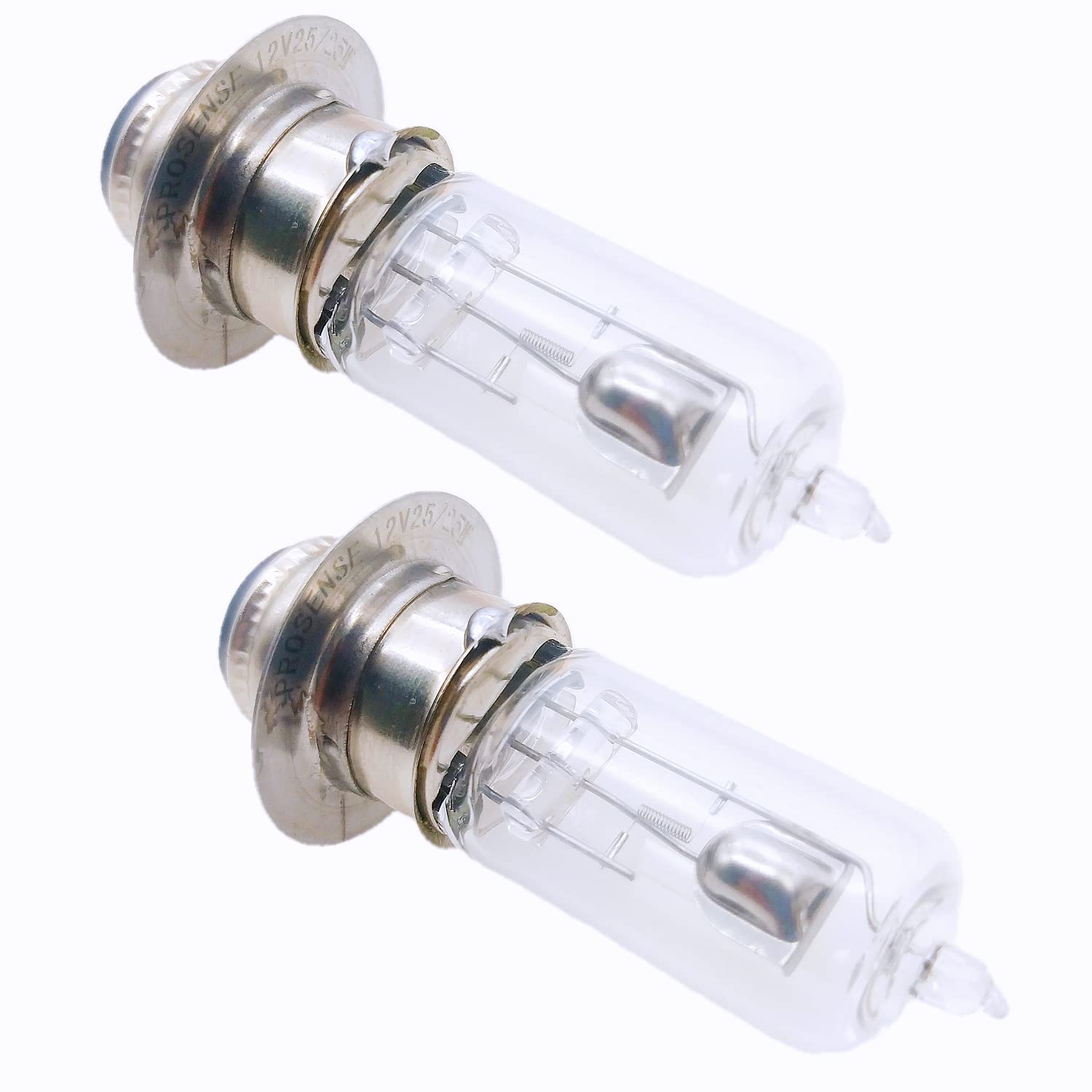 (Set of 2) 12V 35W Halogen Headlight Head Light Bulb for Scooter ATV Moped Quad Go Kart Motorcycle 4 Wheeler Dune Buggy Sandrail