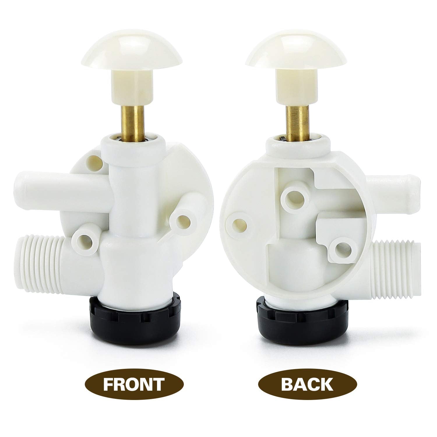 Funmit 385314349 Rv Toilet Water Valve Kit Replacement For Pedal Flush Toilets For Camper, Trailer, Boat | Premium Performance In Prevention Of Leakage | Increased Freeze Resistance