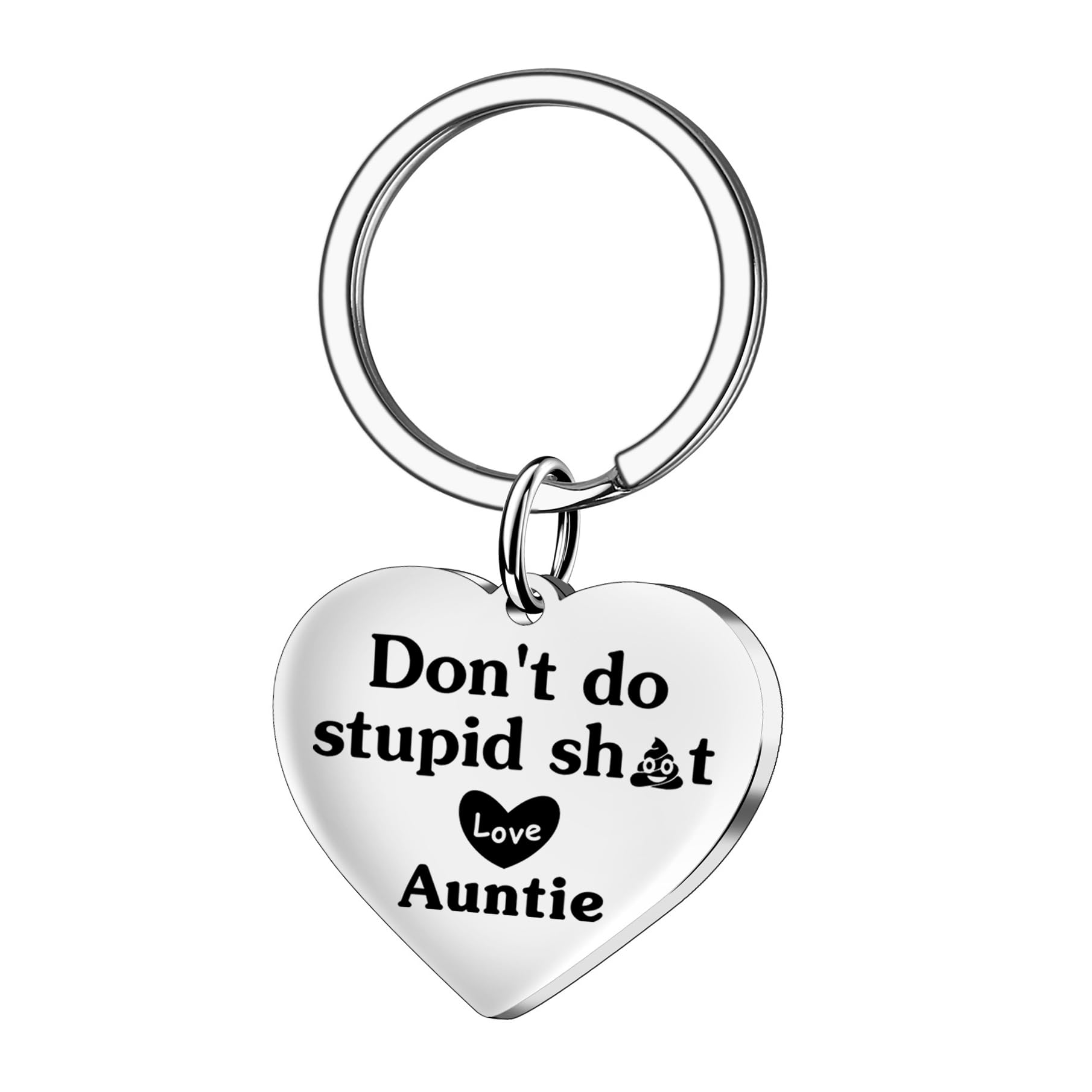 Funny Gifts For Nephew Niece From Aunt Don'T Do Stupid Sh*T Love Auntie Keychain For Teenage Teen Boys Girls Mother'S Day Father