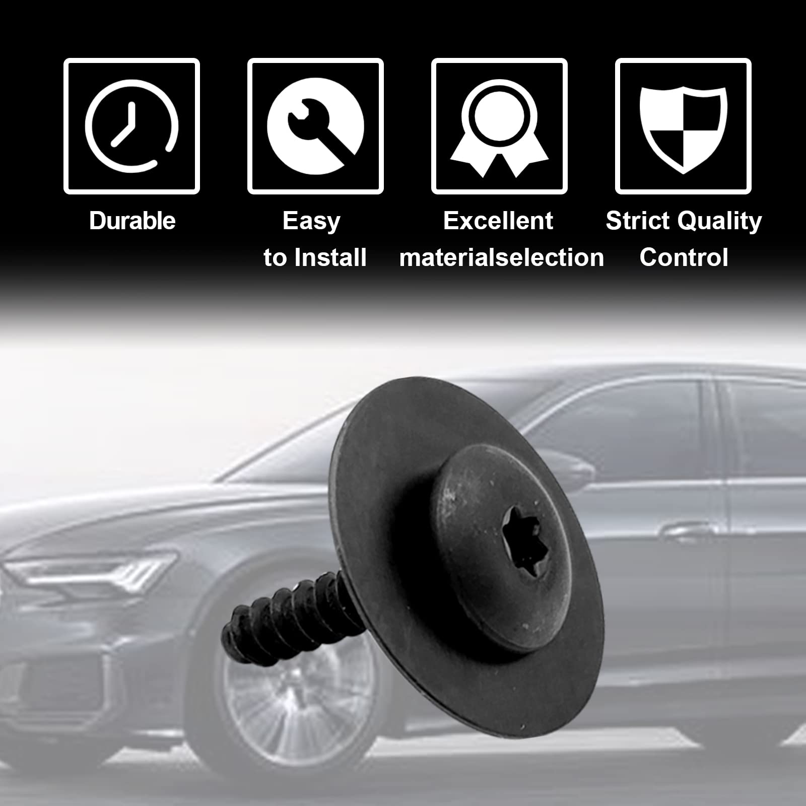 Fender Liner Splash Shield Bolt Screw 11548270 Compatible with GM Chevro-let Camaro Colorado Cruze Equinox Impala Malibu Travers