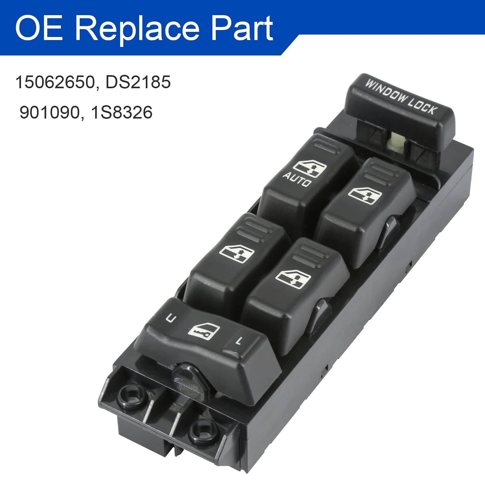 Power Window Switch Master Control Driver Side Compatible For 2000 2001 2002 Chevy Silverado Tahoe Suburban & Gmc Yukon Xl Sierr