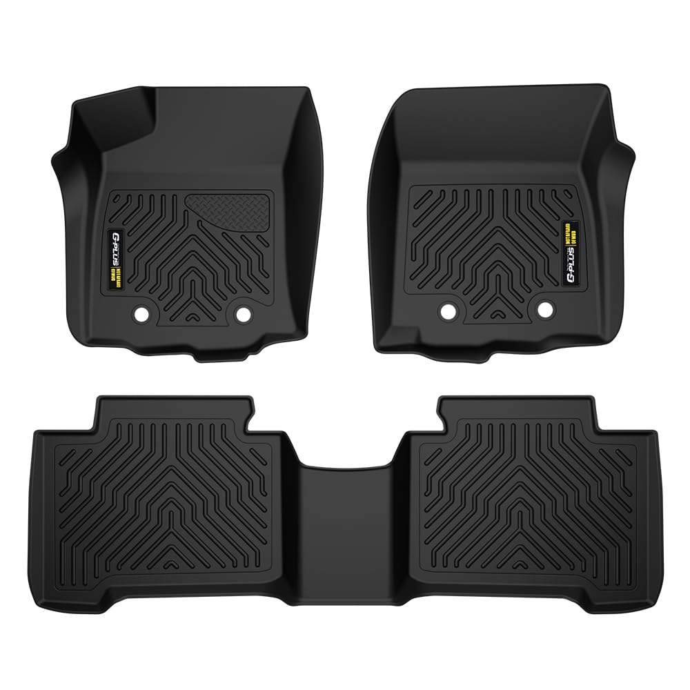 G-PLUS TPE Floor Mats Floor Liner Fit for Toyota Tacoma Double Cab 2016-2023/Not Fit Vehicles w/Vinyl Flooring,Not Fit Manual Tr