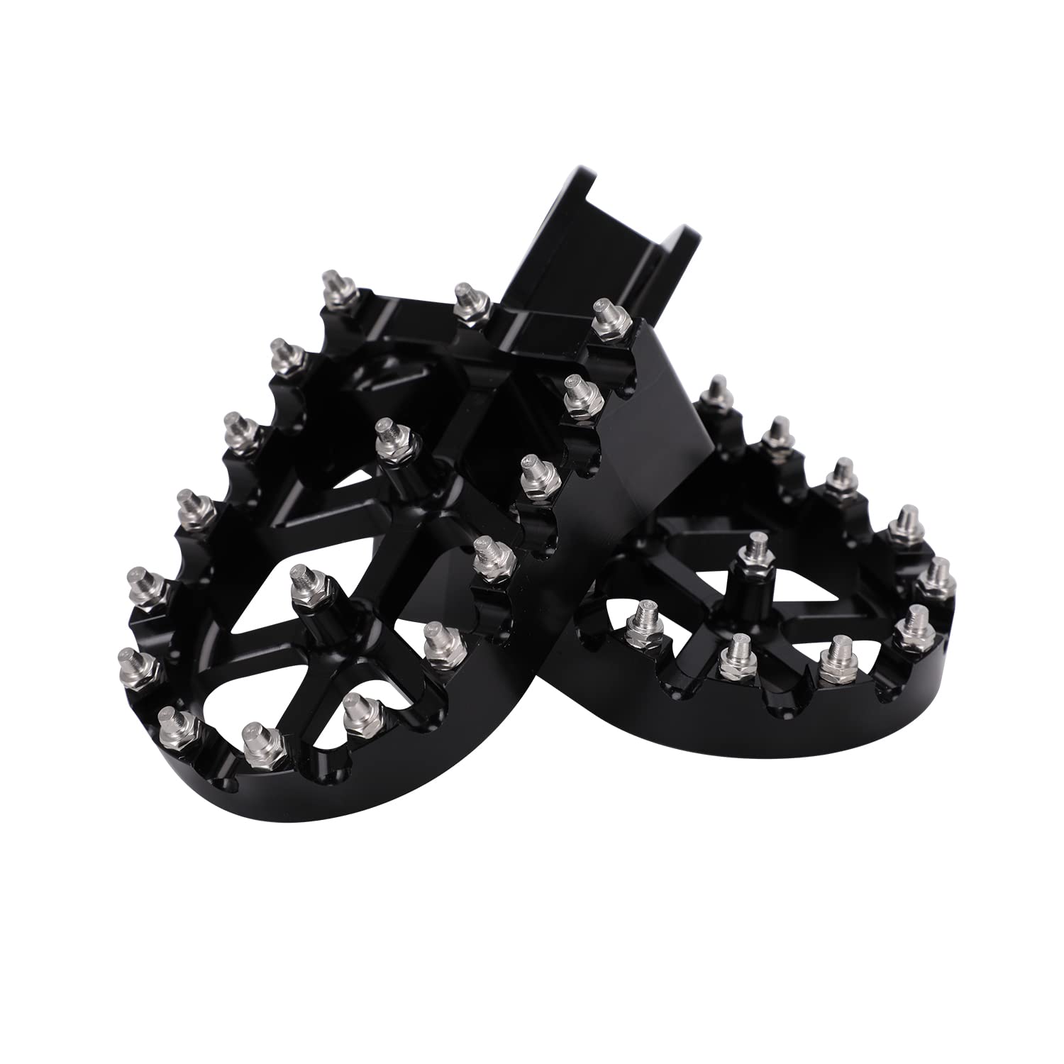 JFG RACING Motorcycle Footpegs CNC Metal Black for KLR 650 (1987-2018, 2021-2024)