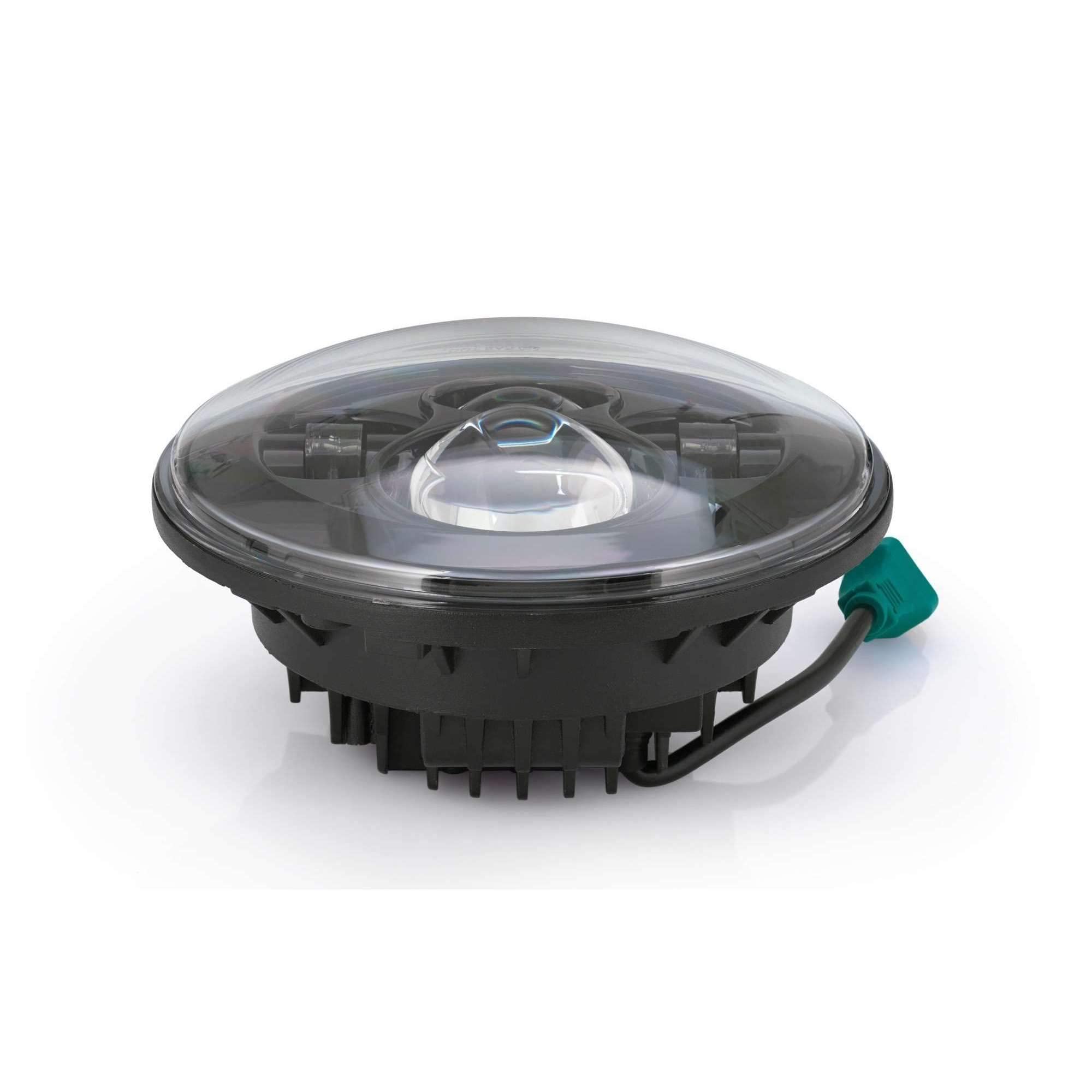 Eagle Lights 8700B 7' Led Headlight For Harley Davidson And Indian Motorcycles - Generation I/Black Kit/No Installation Accessories