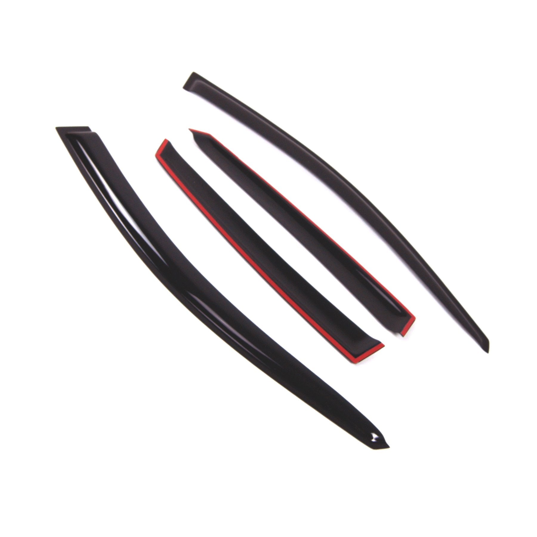 Tuningpros Window Visor Compatible With 2008-2011 Subaru Outback Sport, Dgwv2-522 Outside Mount Deflector Rain Guard Dark Smoke,