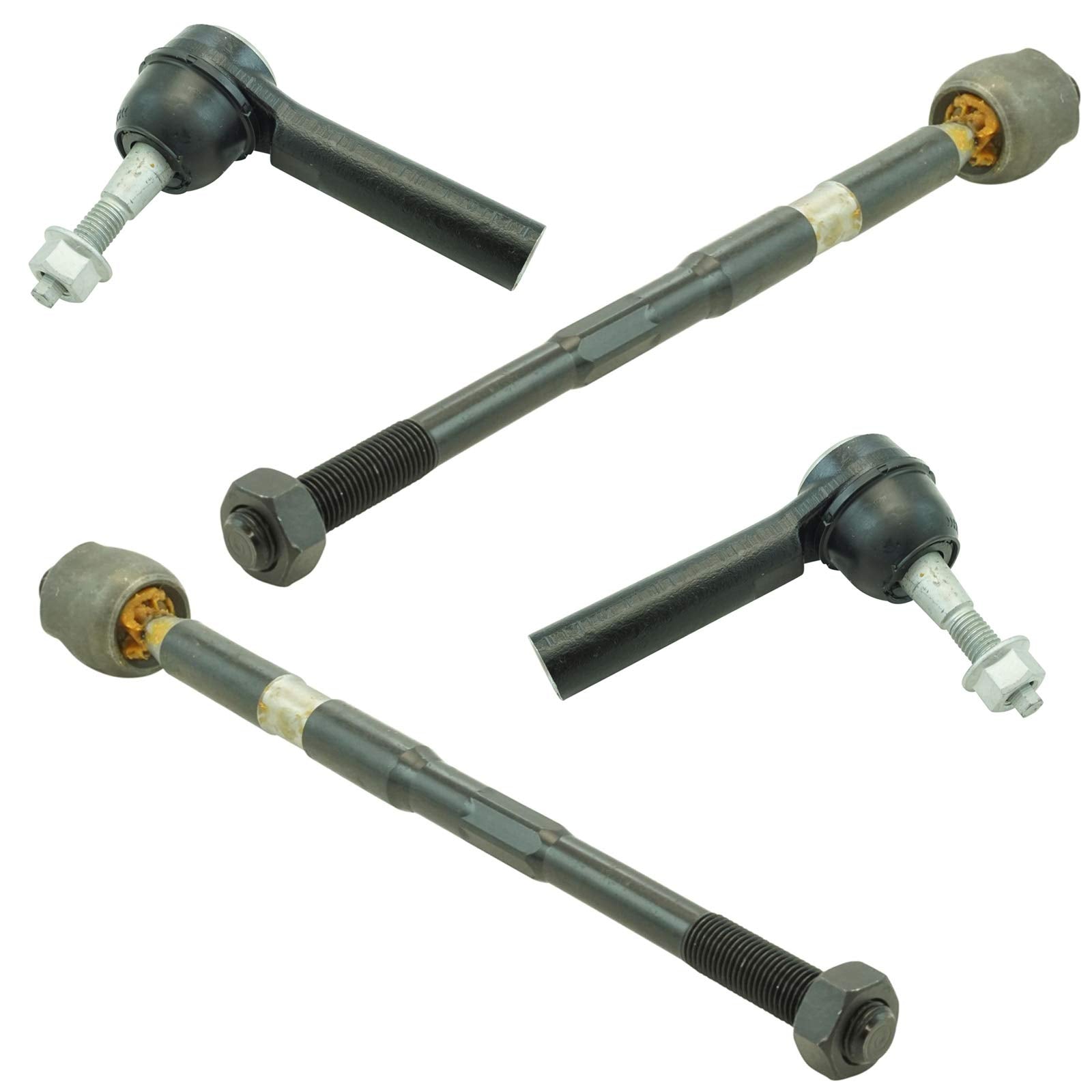 Trq Front Inner And Outer Tie Rod Set Compatible With 2010-2017 Chevrolet Equinox Gmc Terrain