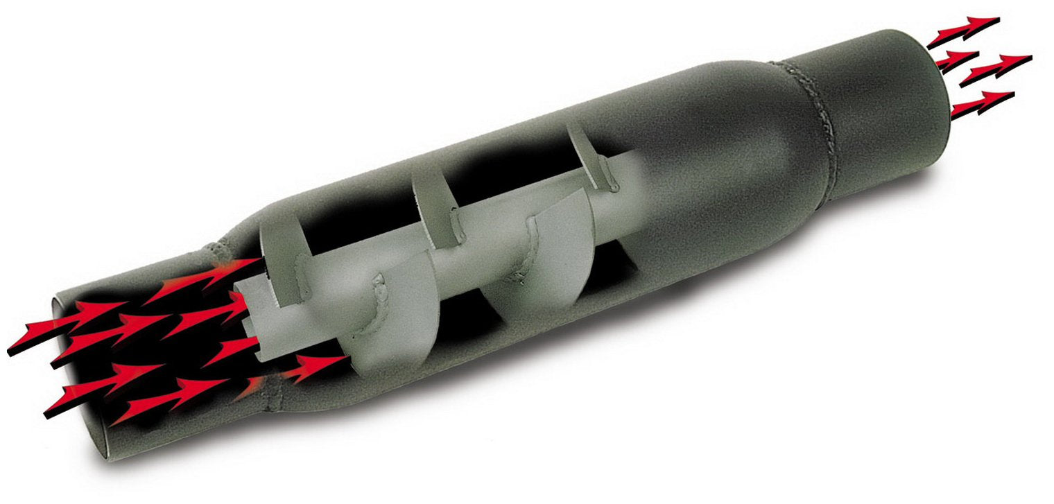 Moroso 94051 Spiral Flow Muffler, 3, Steel