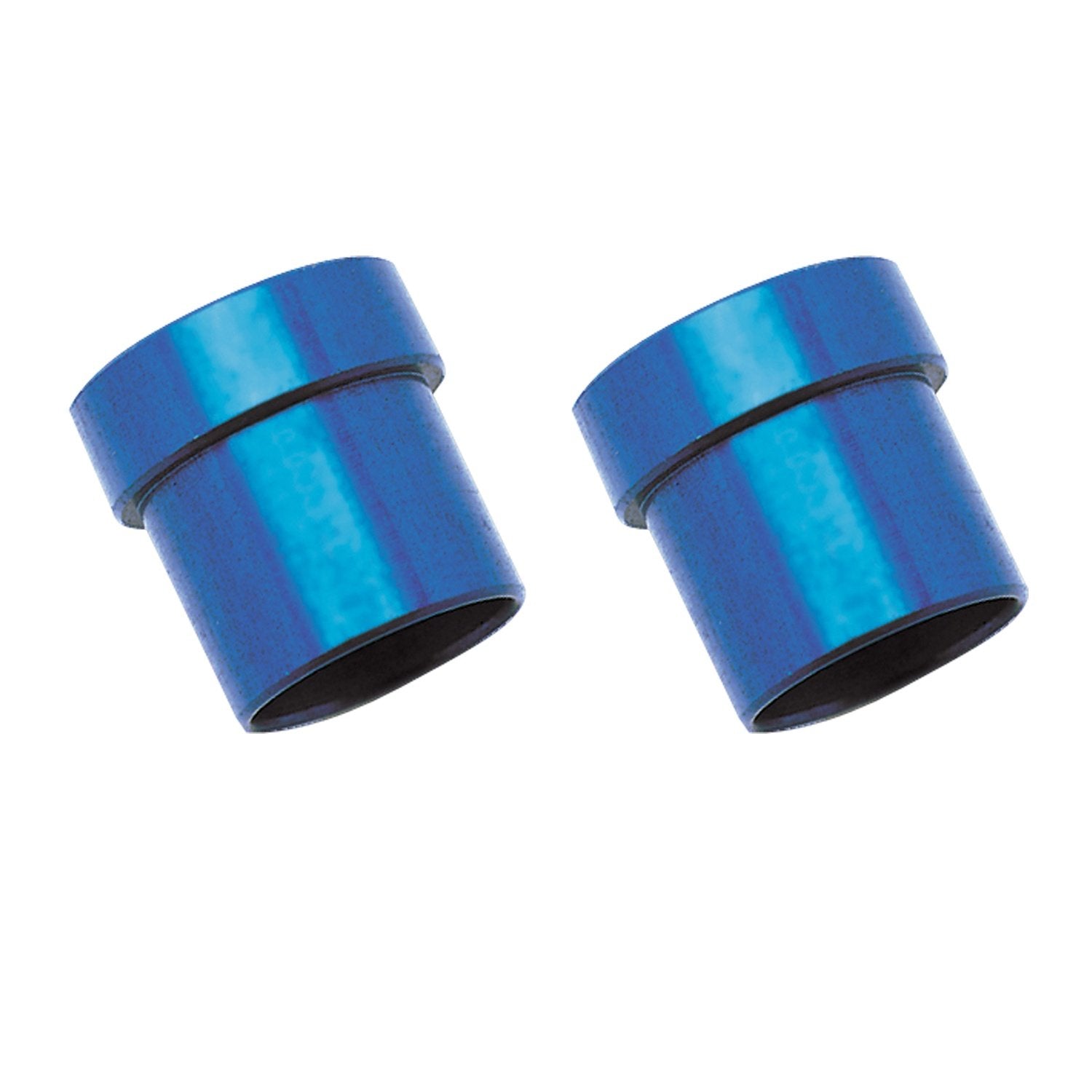 Edelbrock 660660 Blue Anodized -8An Tube Sleeve Fitting - Set Of 2