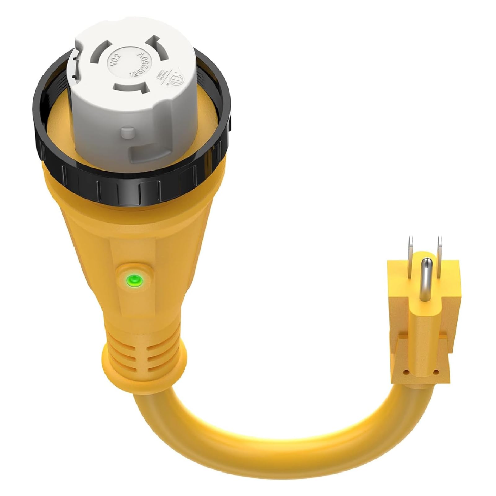 Kohree 50 Amp To 15 Amp 110V Rv Adapter Plug, 15 Amp Male To 50 Amp Female Rv Power Adapter Cord 12'', Rv Dogbone Electrical Ada