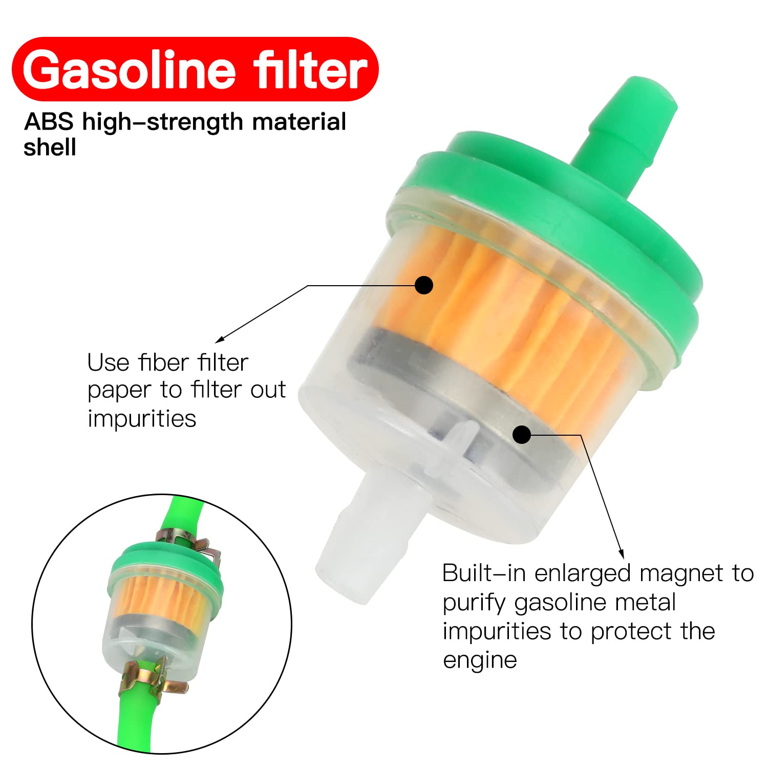 Grehua Dirt Bike Fuel Line Compatible With Gy6 50Cc 110Cc 125Cc 150Cc Ssr110 125 Crf50 Xr50 Taotao Coolster Apollo Pitbike Moped