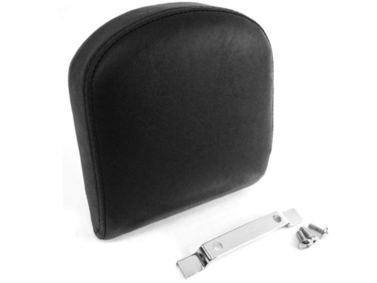 Chrome Bracket & Small Smooth Rear Passenger Backrest Pad For Harley Davidson Softail Fat Boy Dyna Street Bob Sportster Iron Sis