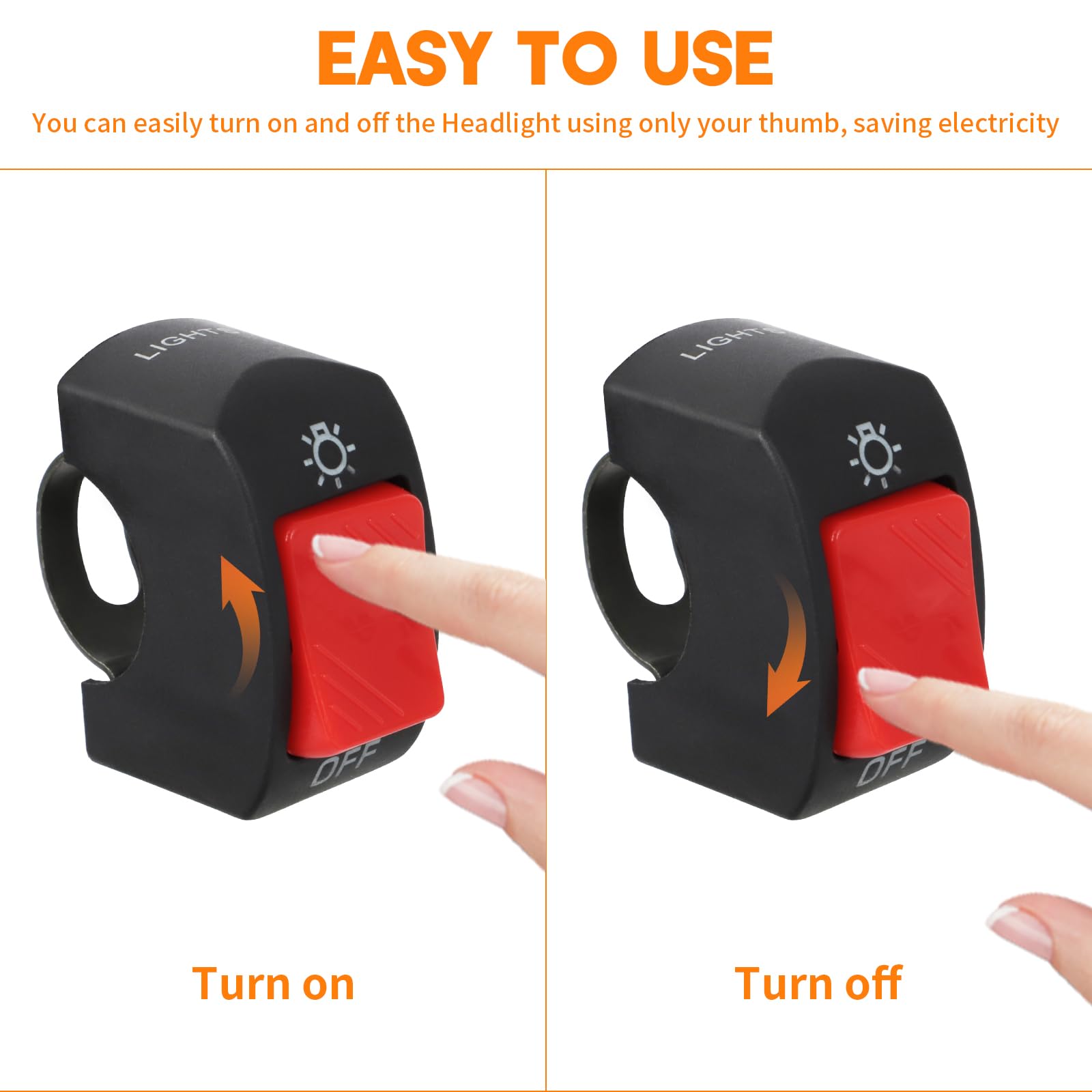 Alpha Rider Headlight Kill Switch For Talaria Sting R Mx4 Plug And Play Help Save Battery Led Headlight On/Off Switch With Butto