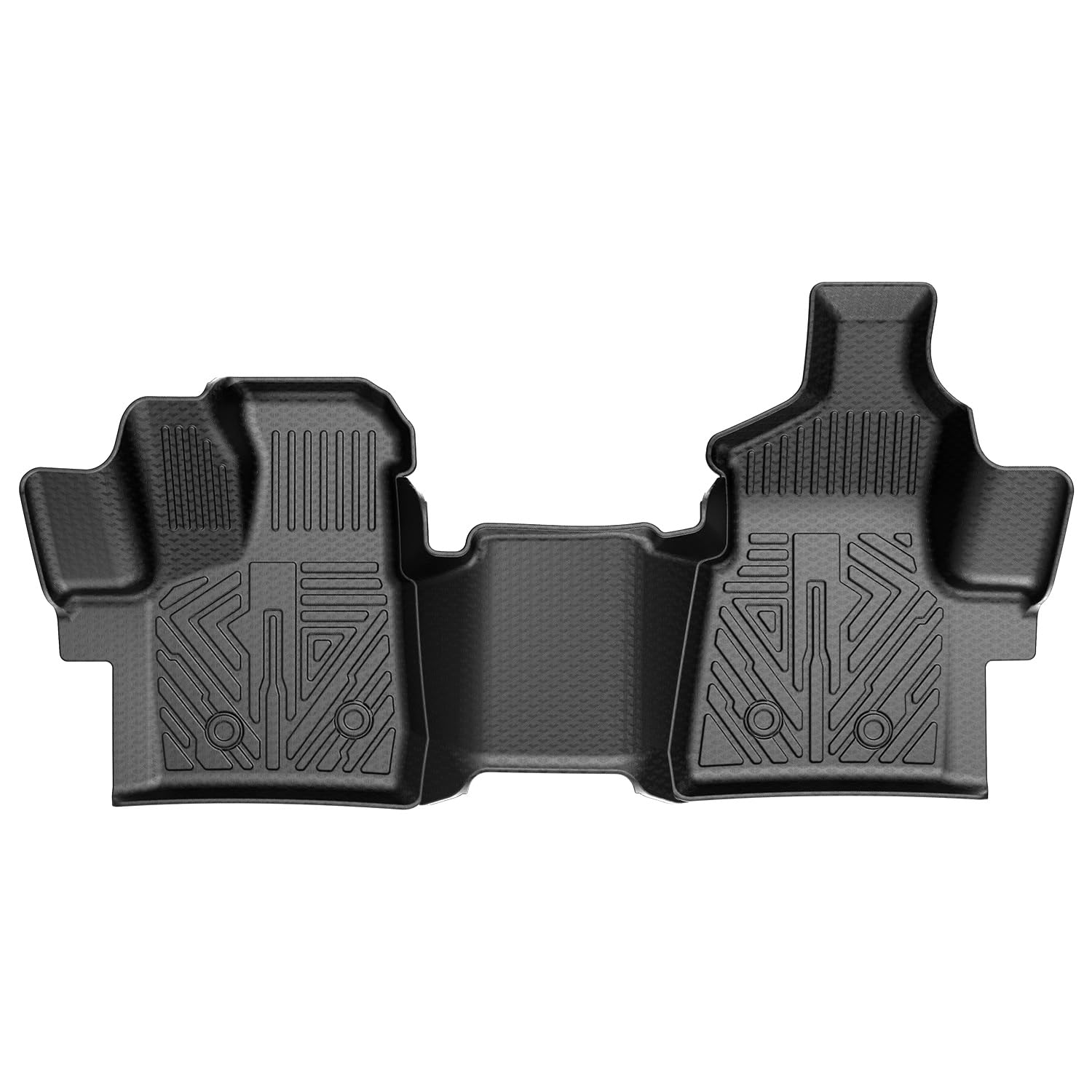 Mixsuper Floor Mats Compatible With Ford E-Transit Etransit 2022 2023 2024, All Weather Floor Liners Durable 1St Row Set Black