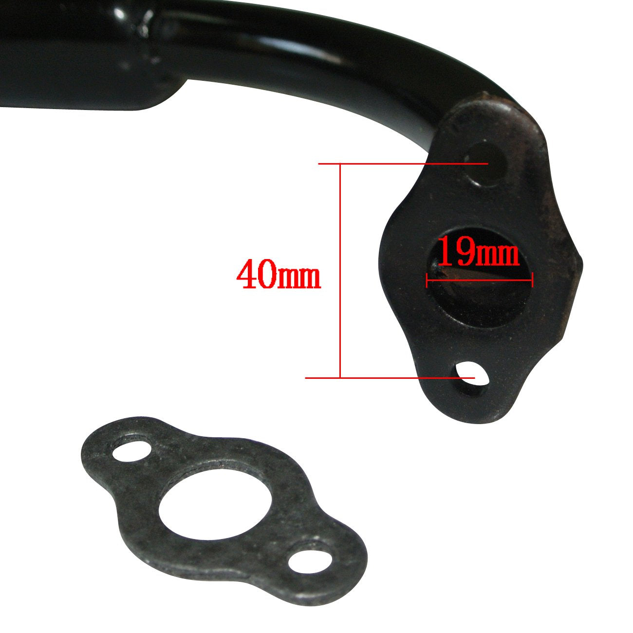 Sthus 40Mm Black Muffler Stock Exhaust Pipe For 49Cc 50Cc 60Cc 66Cc 80Cc Motorized Bicycle 2-Stroke