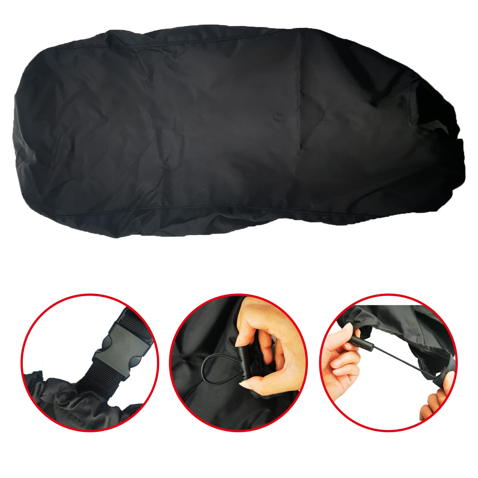 Hjsiutv Atv Seat Covers Waterproof Compatible With Scrambler Foreman Rancher Grizzly Kfx Sportsman Most Atv (Black)