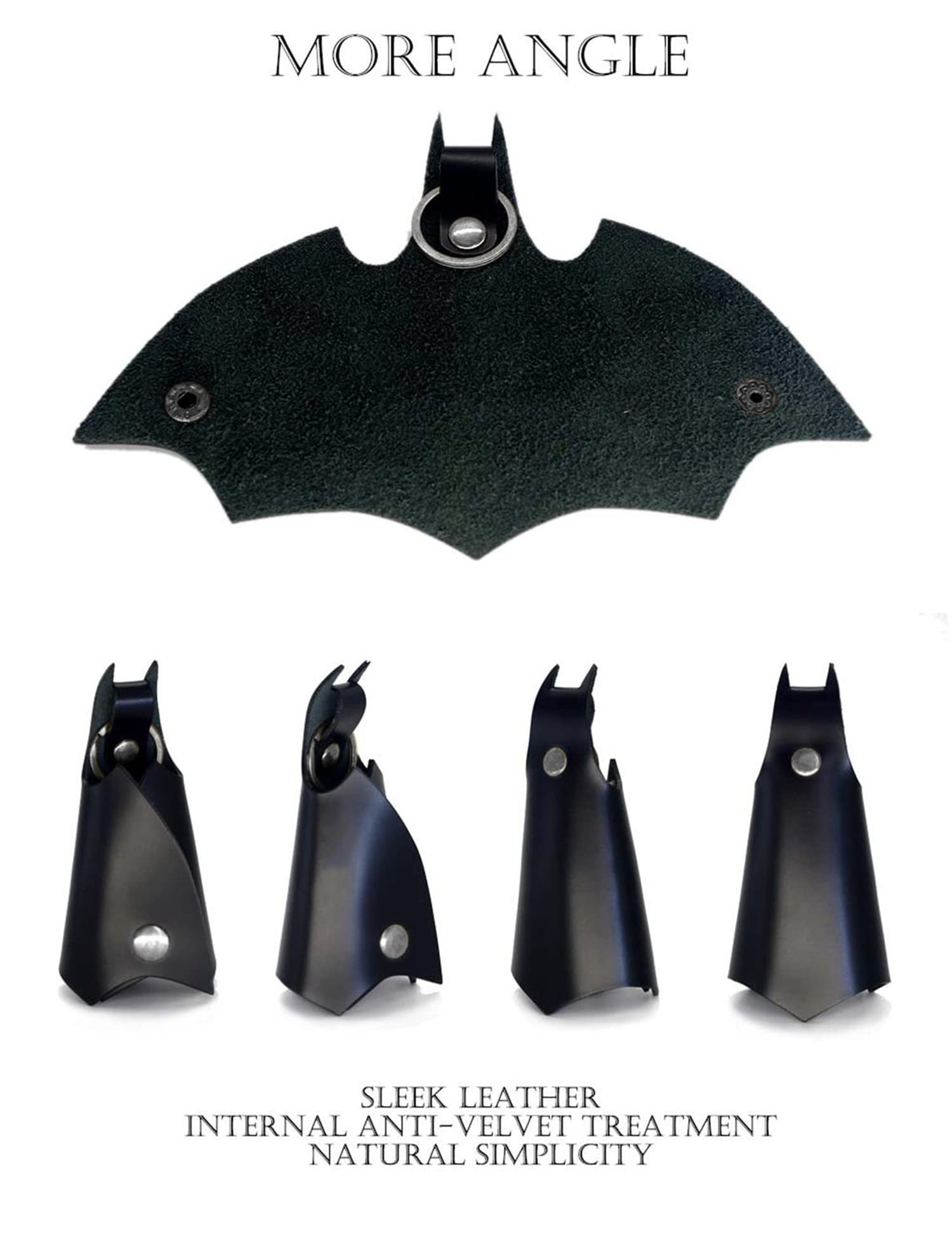 Caillu Keychain Leather Bat For Men And Women Car Key Fob Case,Leather Pop Keys Ring Cover Holder,Intended For Bmw Man Key Chain