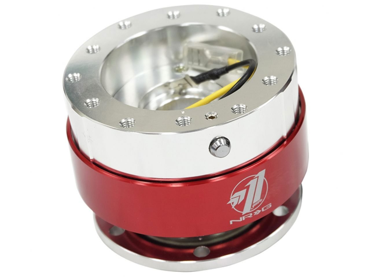 NRG Innovations SRK-100RD Silver/Red Quick Release Kit