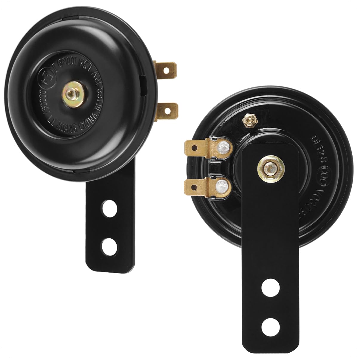 Evermotor Motorcycle Horn Car Speakers Universal Black Mini Air Horn 12V Loud For Safety With E-Mark Fit In Bicycle,Truck,Bike,S