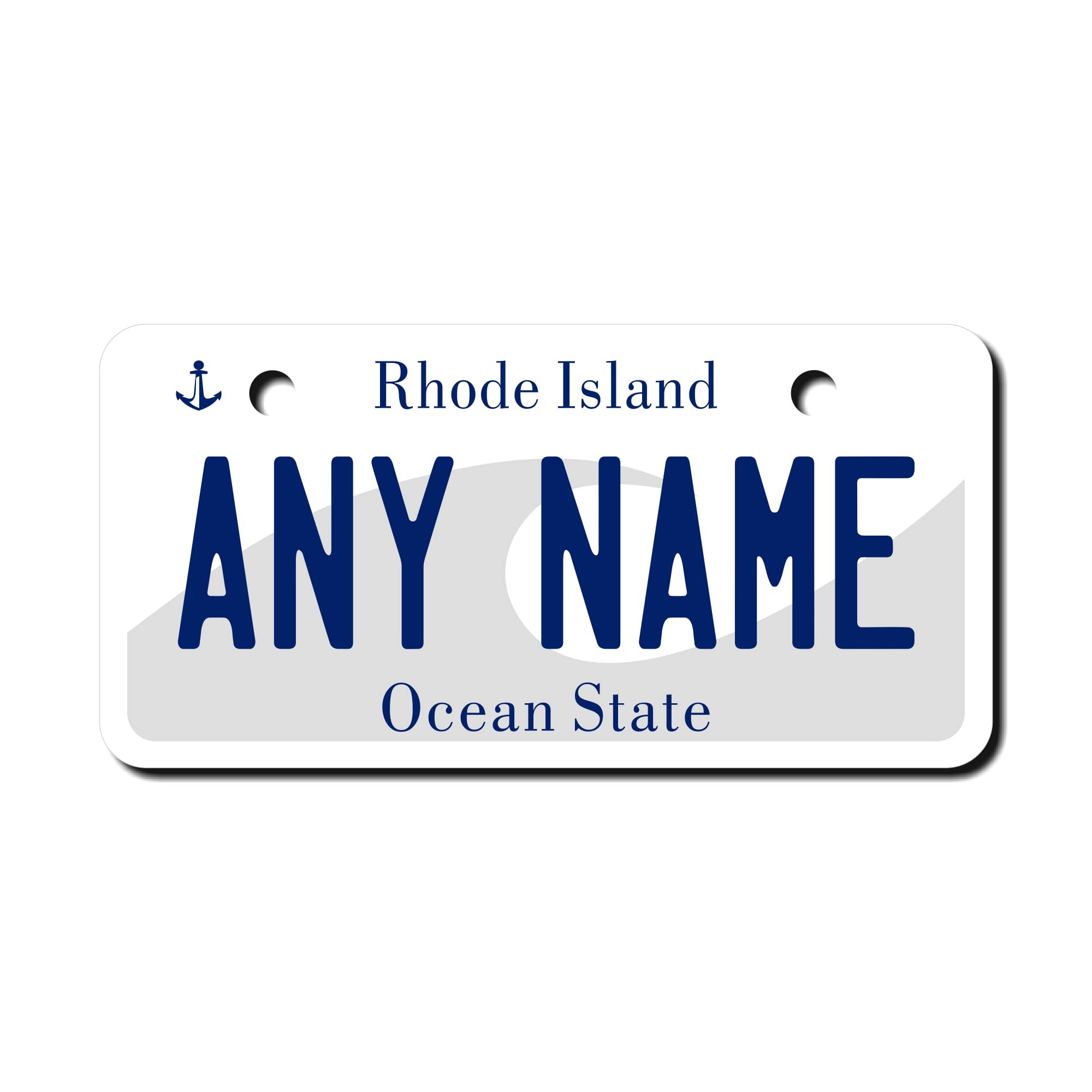 Teamlogo - Personalized Rhode Island License Plate - Custom Aluminum Name, Text, Or Number Plate - Customized License Bike Acces
