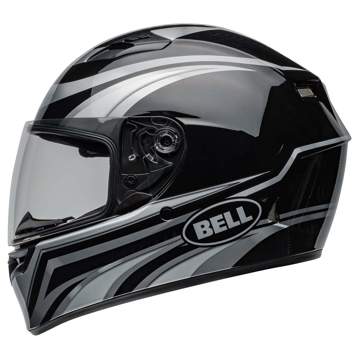 Bell Qualifier Full-Face Motorcycle Helmet (Gloss Conduit Silver/Black - Small)