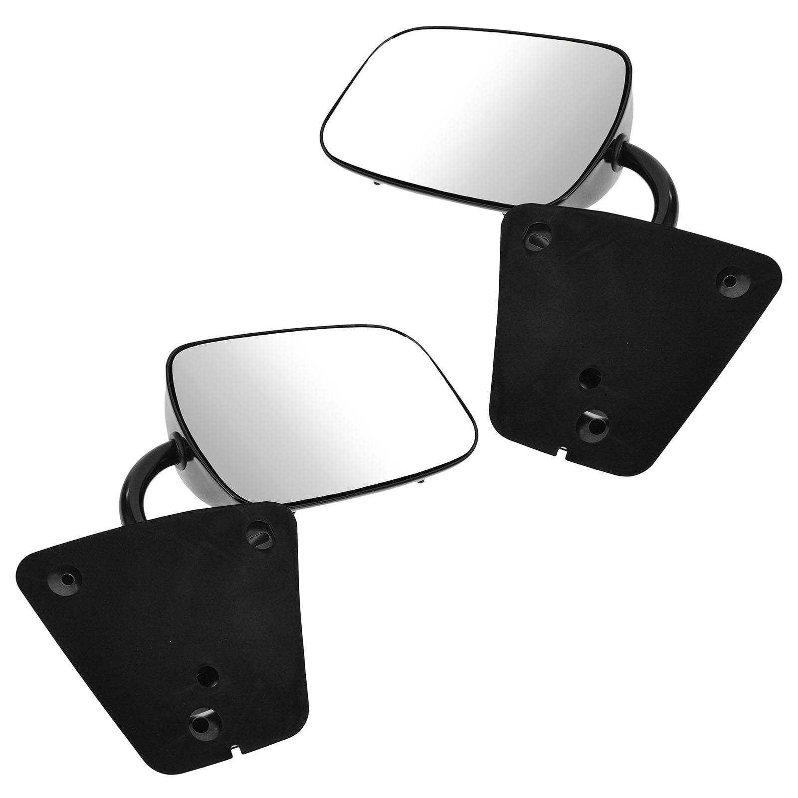 Trq Driver & Passenger Side Mirror Set With Black Housing Compatible With 73-91 Chevrolet Gmc Gm1320223