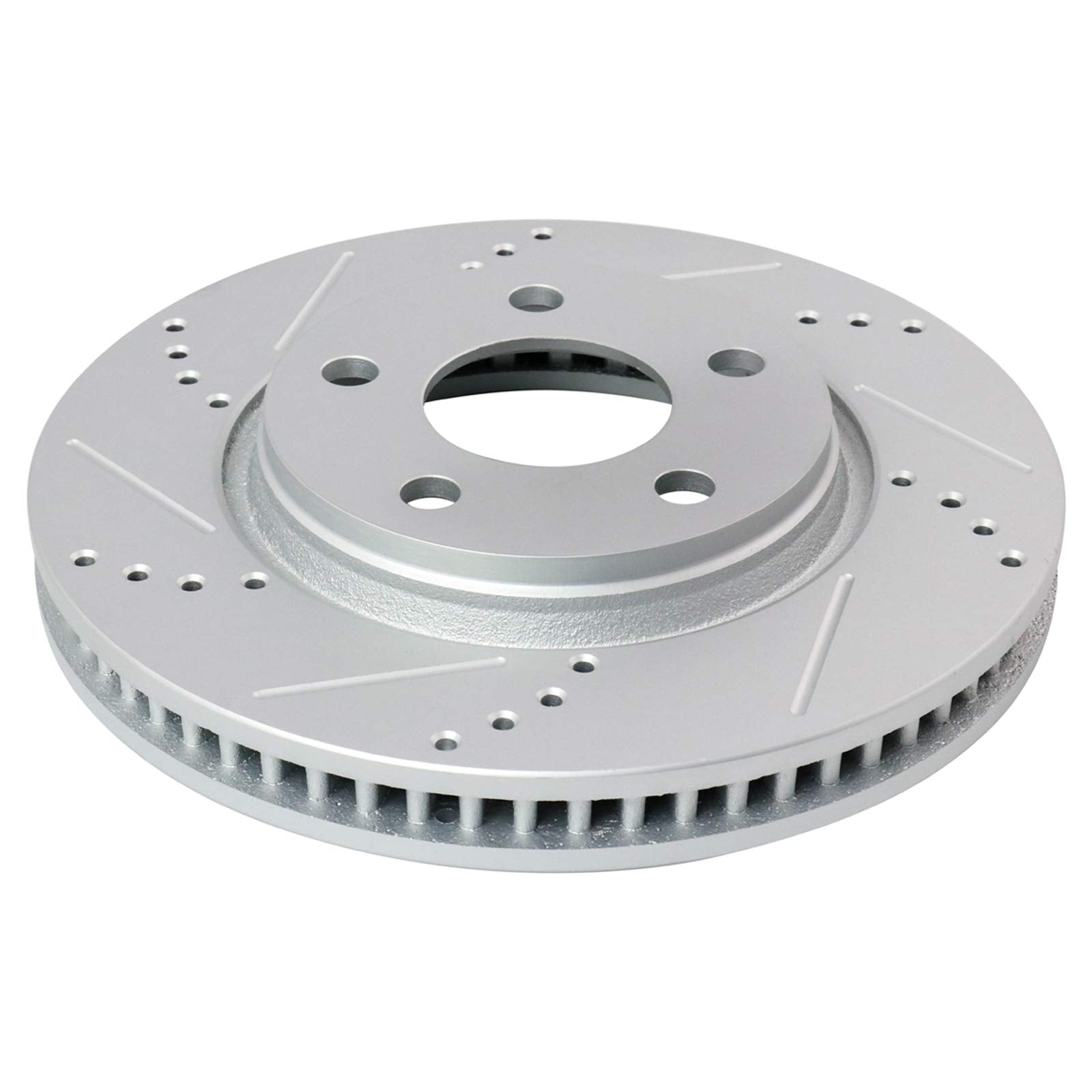 Trq Front Performance Brake Rotor Drilled Slotted Pair Set For 2005-2009 Allure / 2004-2008 Grand Prix / 2005-2009 Lacrosse / 20