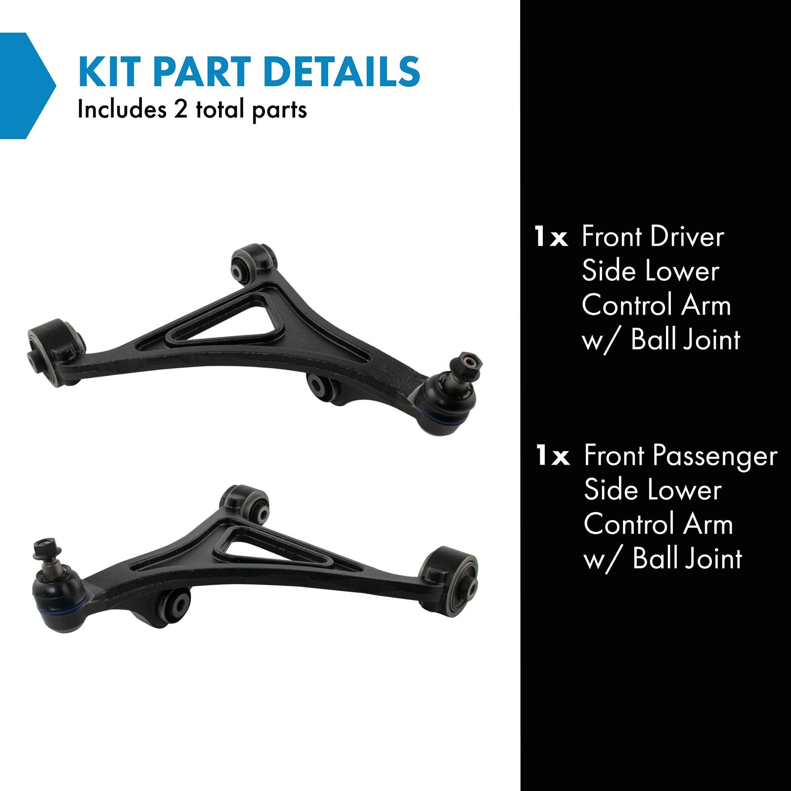 Trq Front Lower Control Arm With Ball Joint Set Compatible With 2012-2022 Chrysler 300 2017-2022 Dodge Challenger 2013-2022 Char