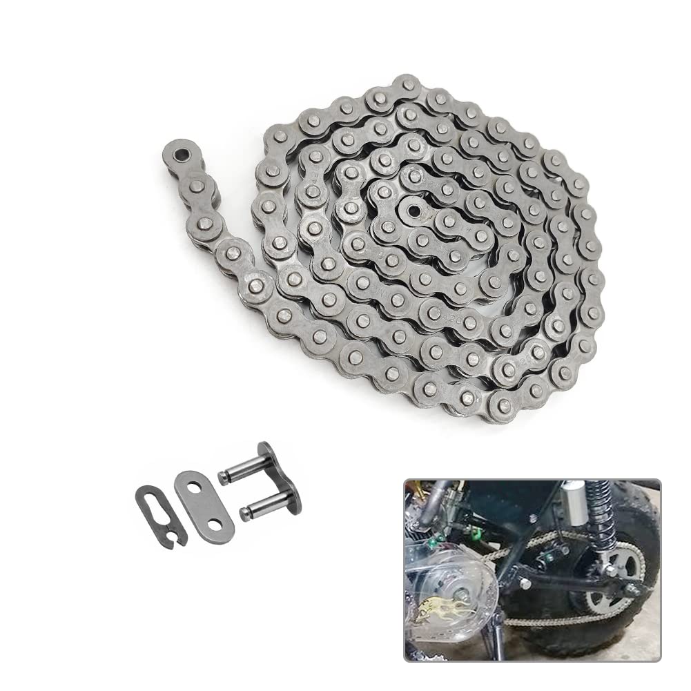 Qymoto Coleman Ct200U Mini Bike Main Chain 420 Chain 90 Link Rear Drive Chain For Coleman Ct200U-Ex Bt200X Aixs M200