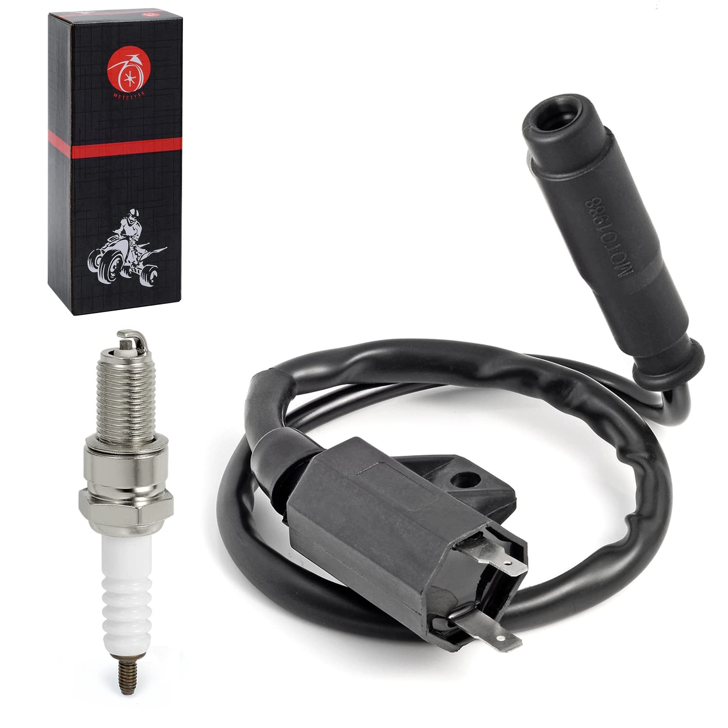 Ignition Coil Pack And Spark Plug + Cap For Kawasaki Brute Force 650 4X4I 4X4 2005-2013 Prairie 650 700 2002-2006 Brute Force 75