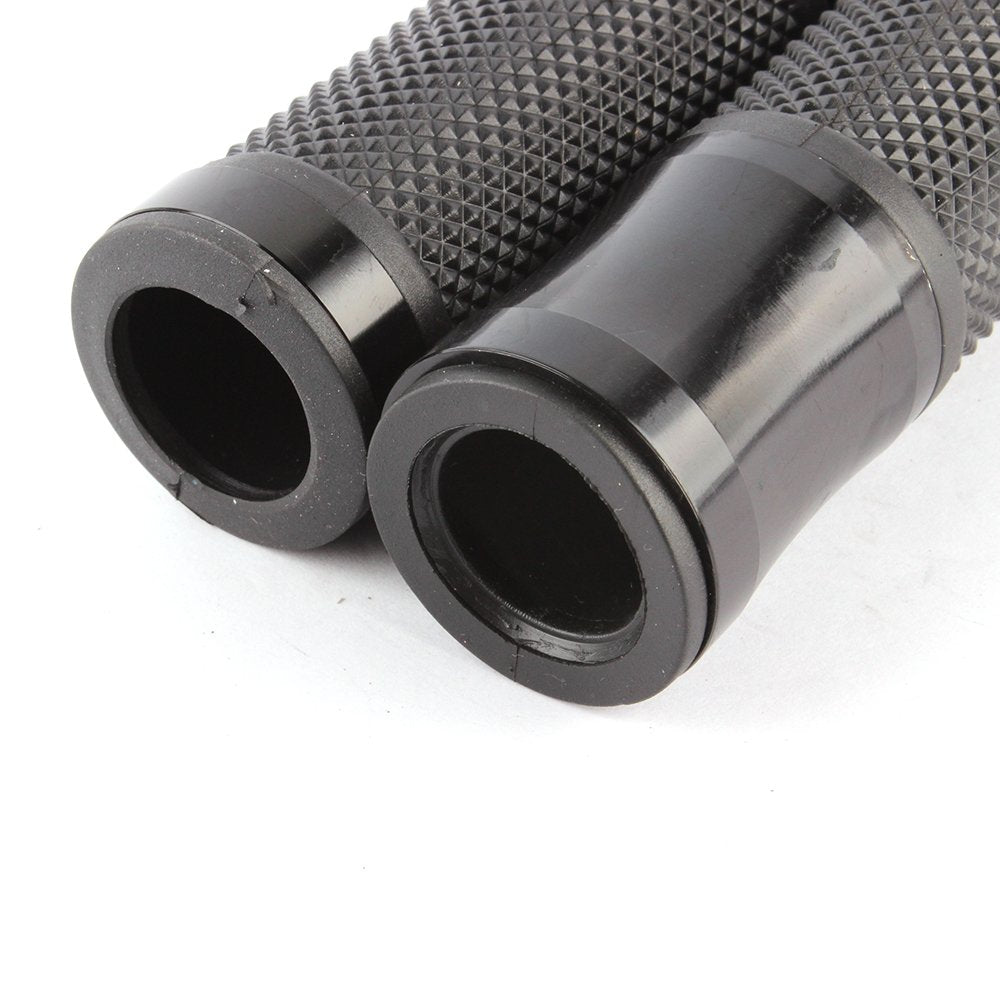 Pair of 7/8'' 22mm Motorcycle CNC Aluminum Rubber Gel Hand Grips Handlebar for Sports Bike Chopper Cruiser Bike