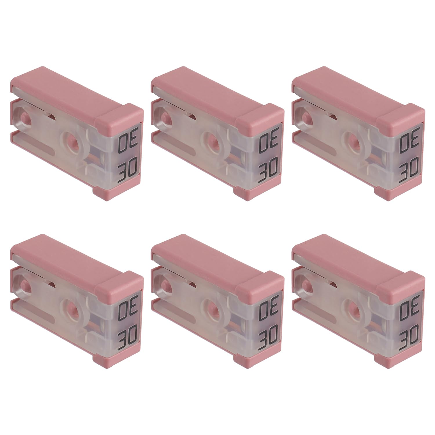EPLZON 30A 32V Mini Slotted Automotive MCASE Shaped Cartridge Fuse Kit(Pack of 6pcs,30A)