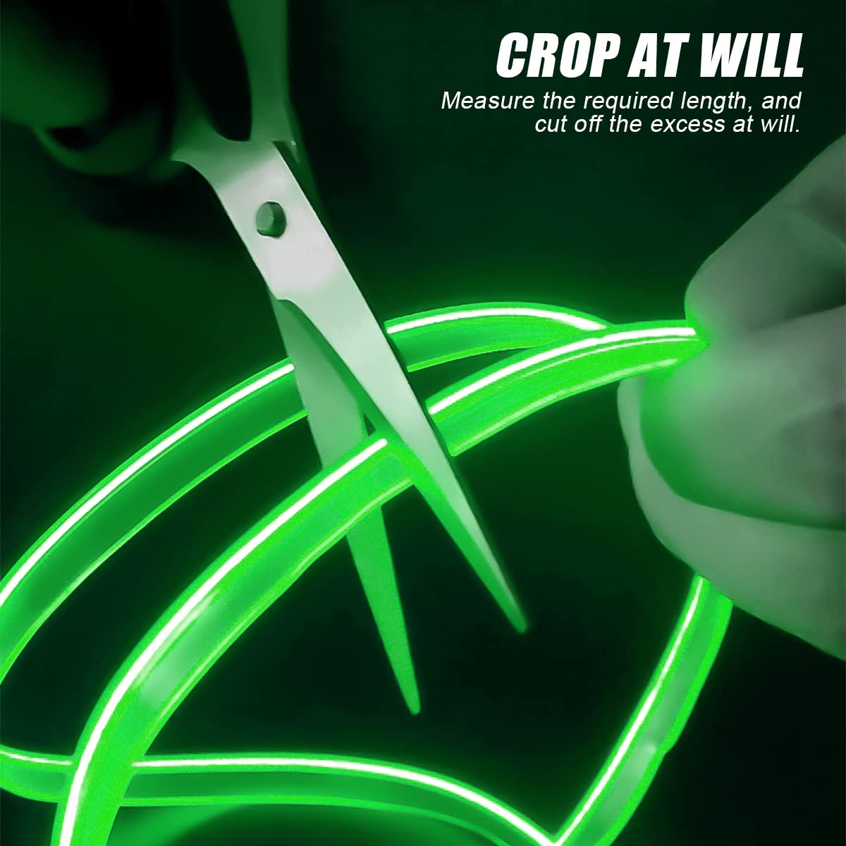 El Wire Interior Car Led Strip Lights, Usb Auto Neon Light Strip With Sewing Edge, 16Ft Electroluminescent Car Ambient Lighting Kits With Fuse Protection, Car Decoration Accessories (Green1/16Ft)