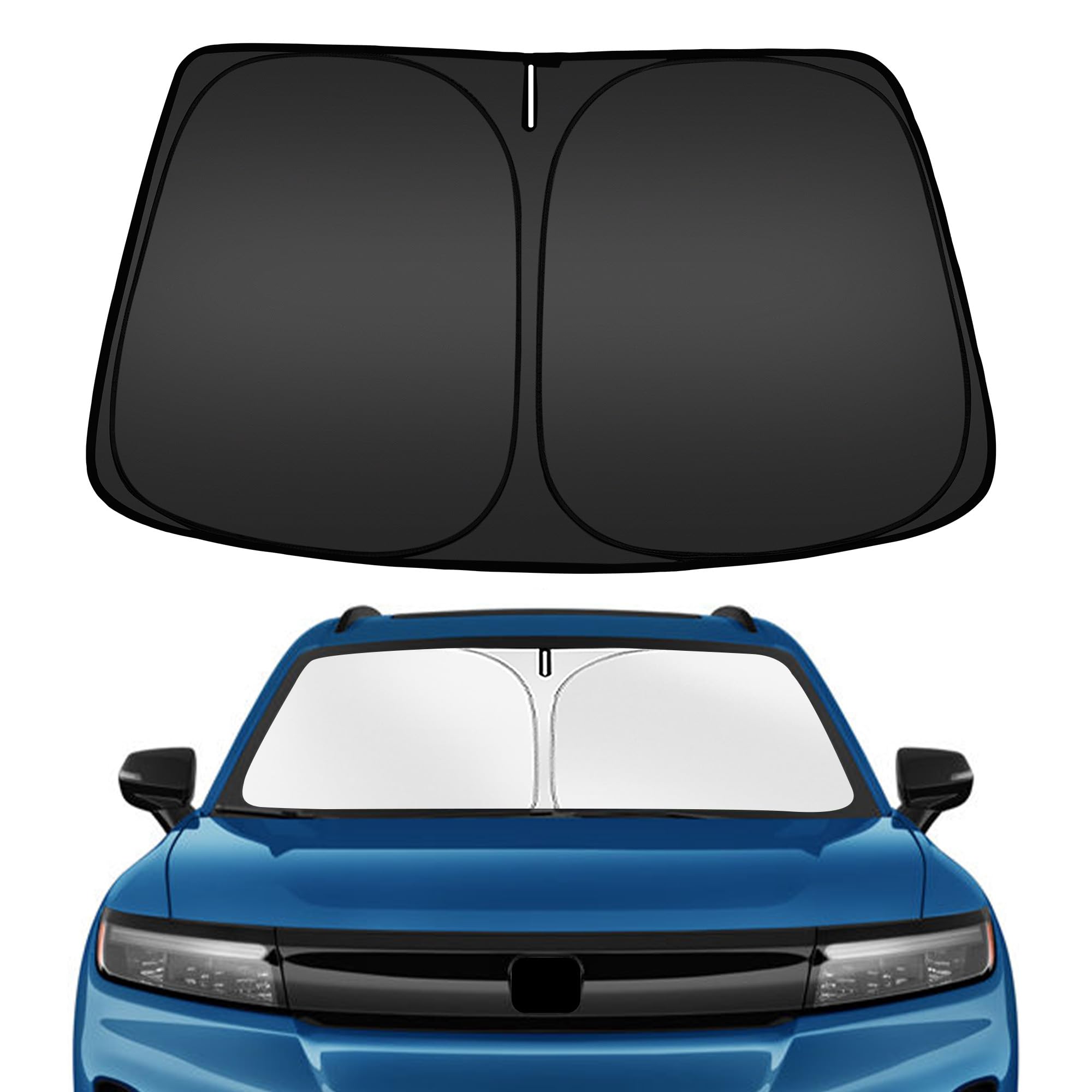 Arismotor Windshield Sun Shade For Honda Prologue 2024-2025, Custom Fit Foldable Front Window Sunshade Sun Visor Protector, Bloc