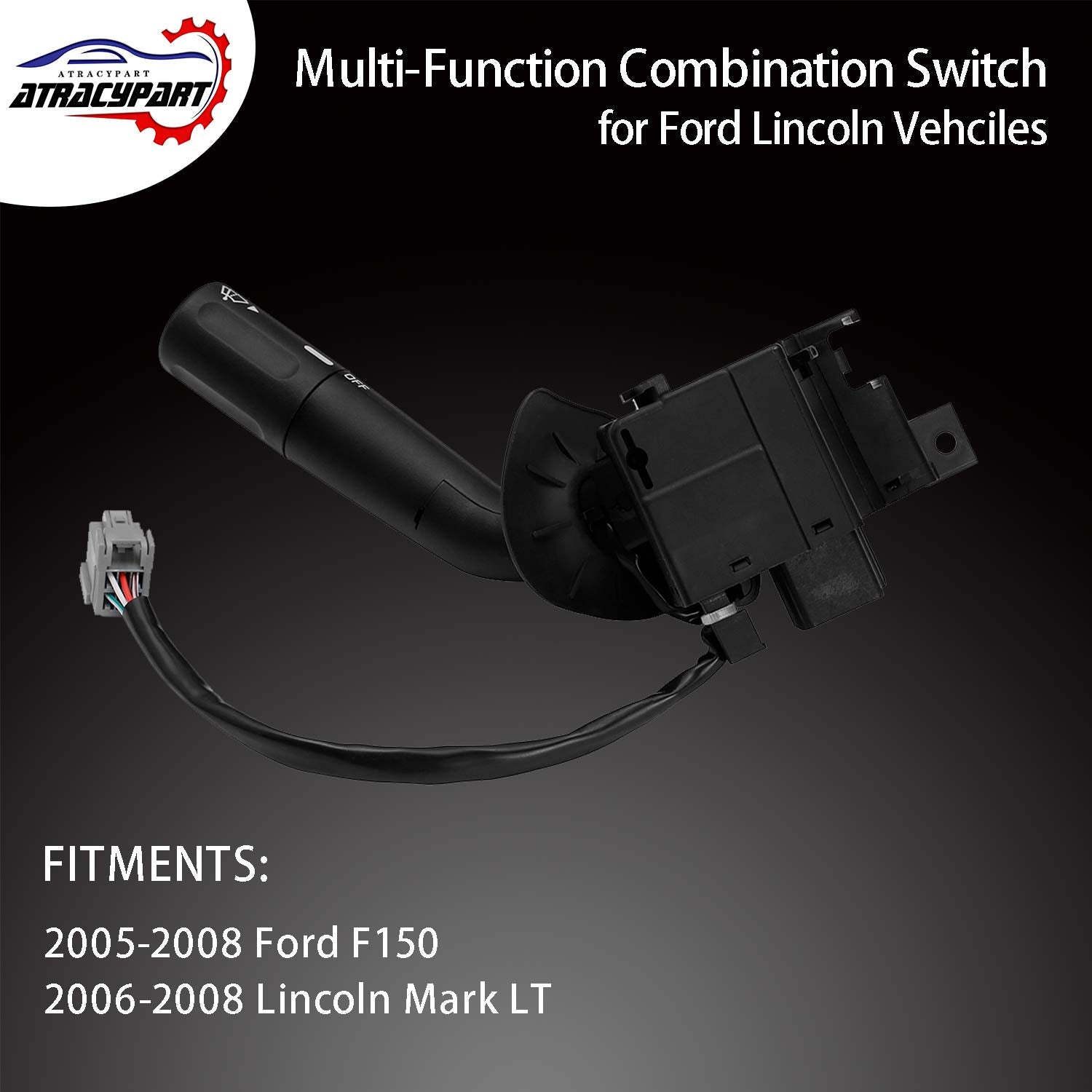 Turn Signal Wiper Dimmer Combination Multi-Function Switch | For 2005-2008 Ford F-150, 2006-2008 Lincoln Mark Lt | Replaces# 5L3Z-13K359-Aaa, 6L3Z-13K359-Aa, Sw7388, 629-00789, Cbs-1332