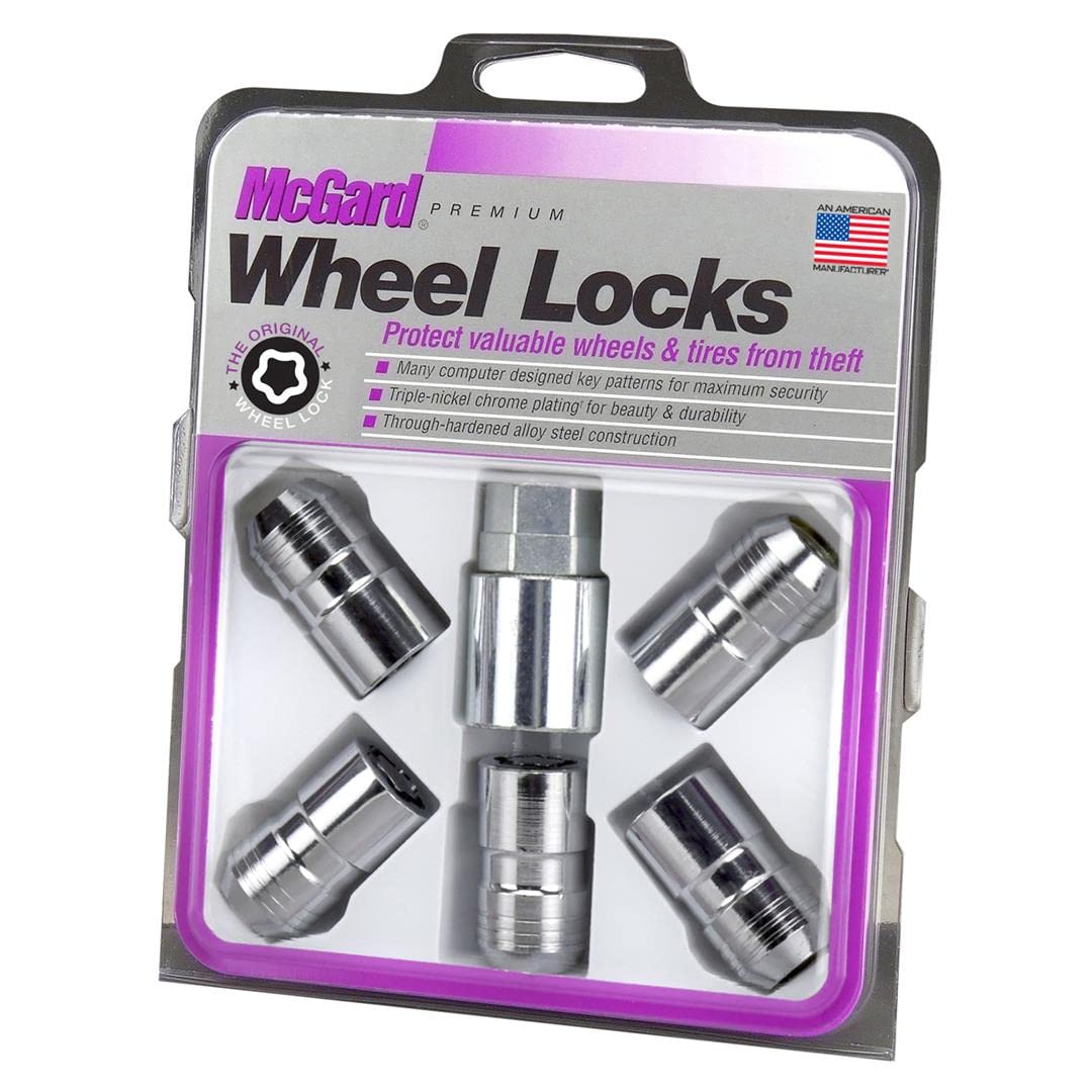 Mcgard 24515 Chrome Cone Seat Wheel Locks (M14 X 1.5 Thread Size) - Set Of 5