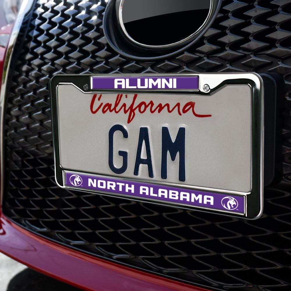 University of North Alabama Alumni Full Size Standard License Plate Metal Frame