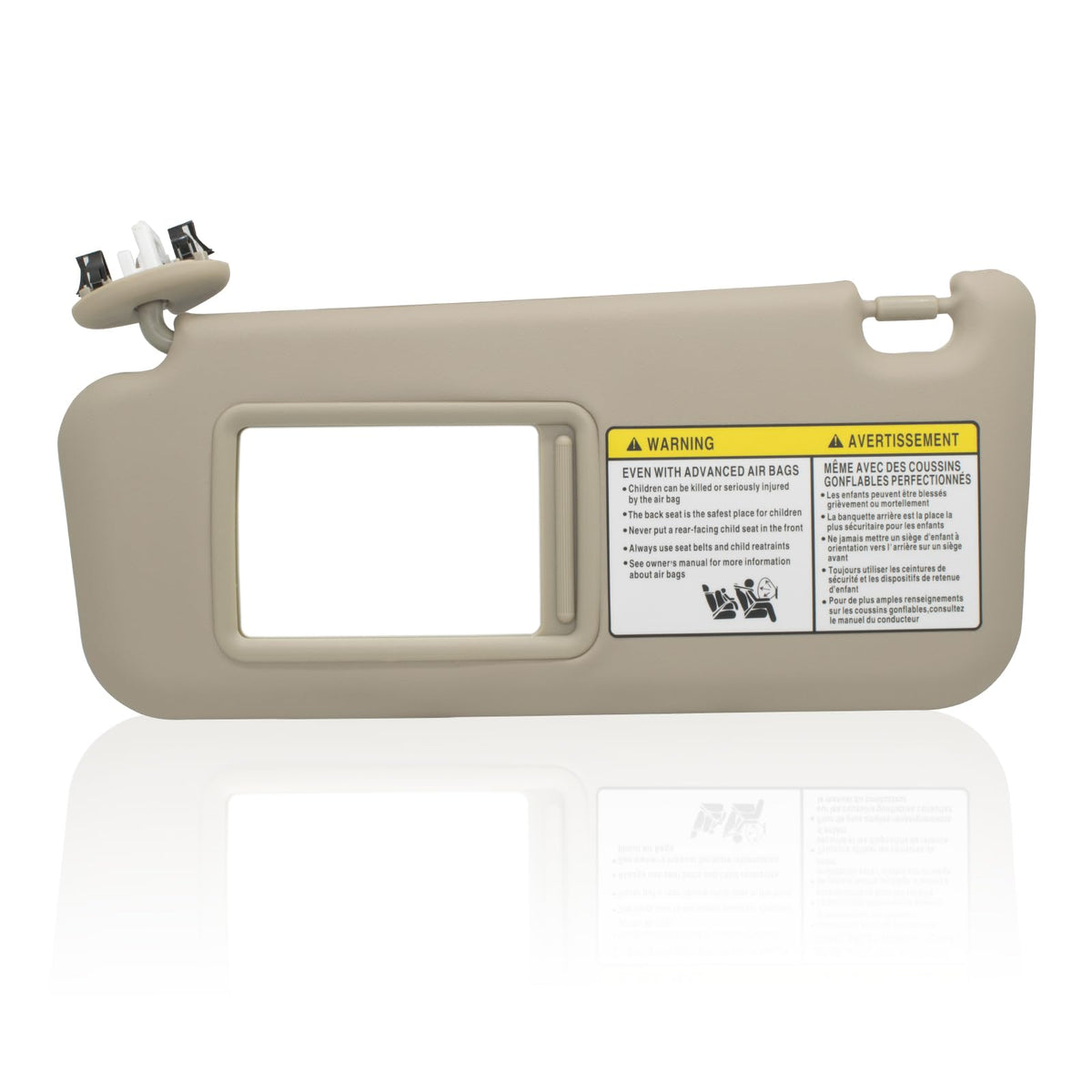 Driver Left Side Sun Visor Compatible With Toyota Rav4 2006 2007 2008 2009 2010 2011 2012 2013 With Light Replace 74320-42501-A1