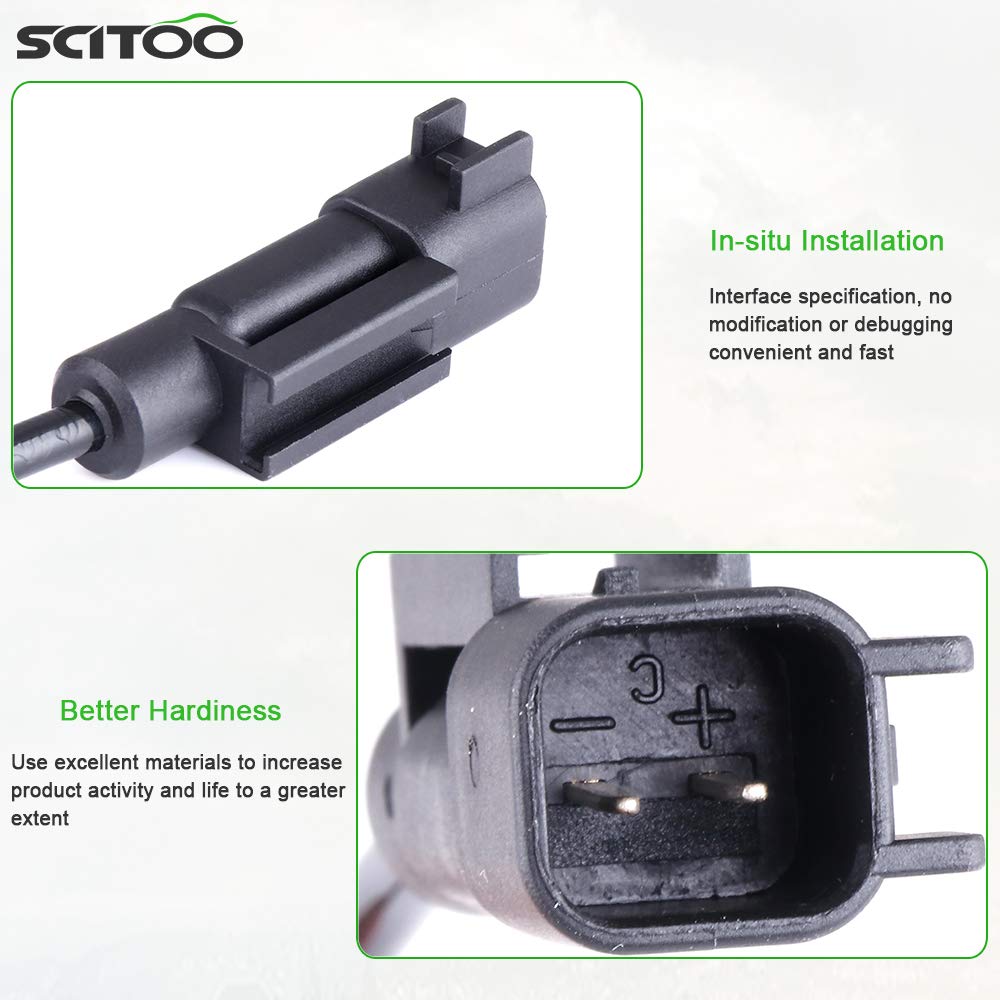 SCITOO 2 pcs Rear Left Right ABS Wheel Speed Sensors Fit for 2007 2008 2009 2010 for Mitsubishi Lancer,2007 2008 2009 2010 2011 2012 for Mitsubishi Outlander,2011 for Mitsubishi RVR ALS1819 ALS1818