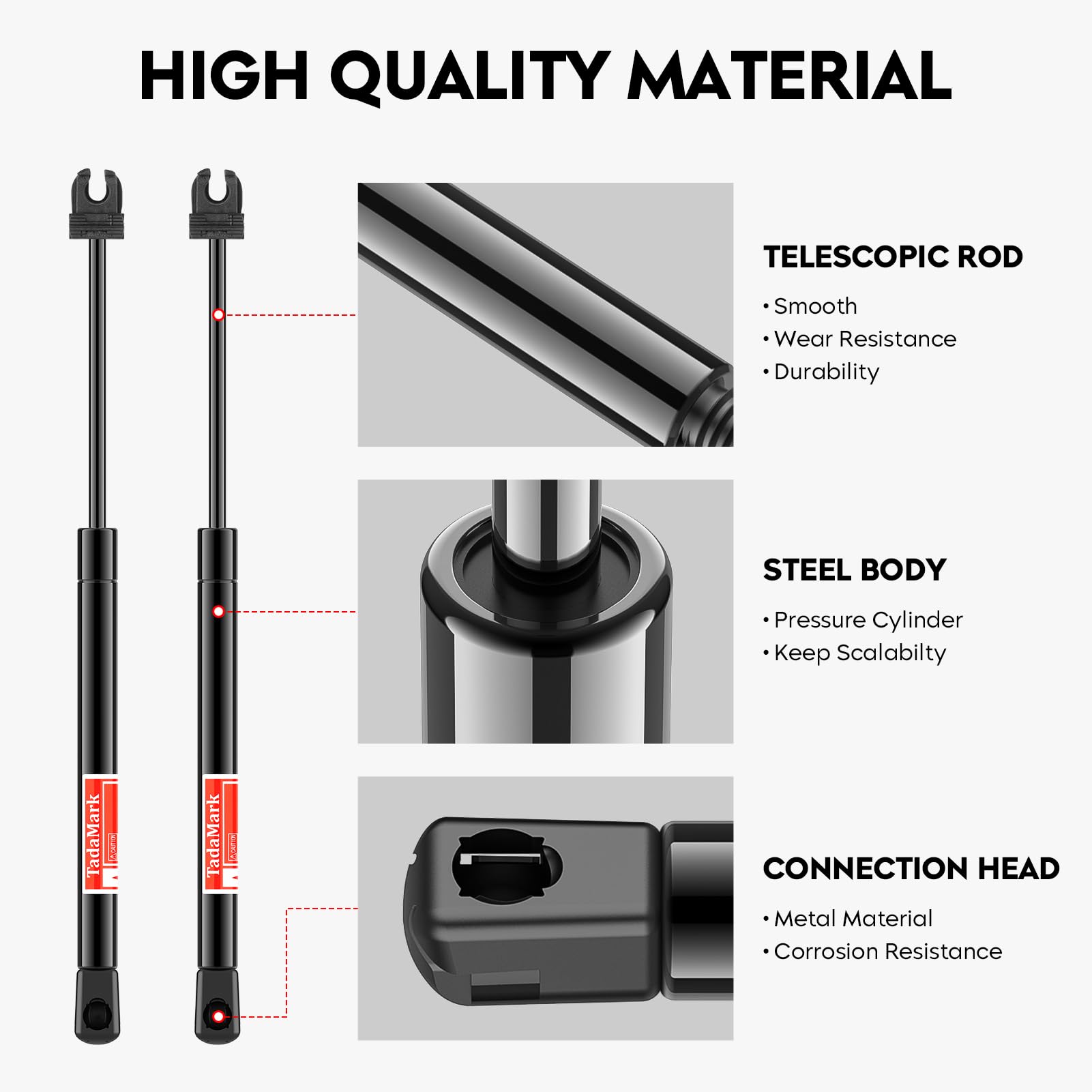 2 Pcs Front Hood Lift Supports Struts Shocks Gas Springs For 2005-2012 Dodge Challenger Magnum 6303