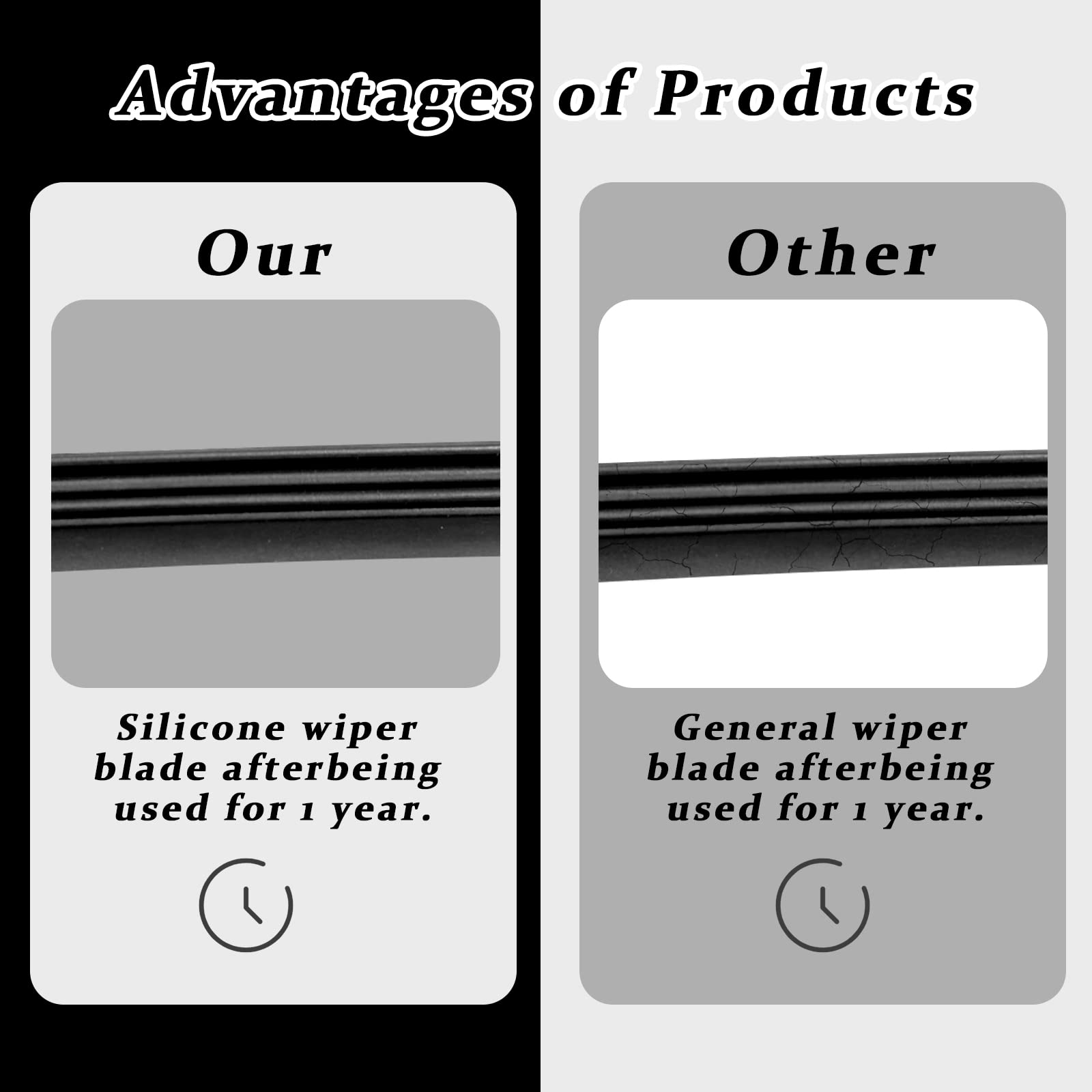 4 Pack Windshield Wiper Blades Refills, Diy Adjustable Car Windscreen Wiper Rubber Strips, Frameless Window Boneless Insert Sili