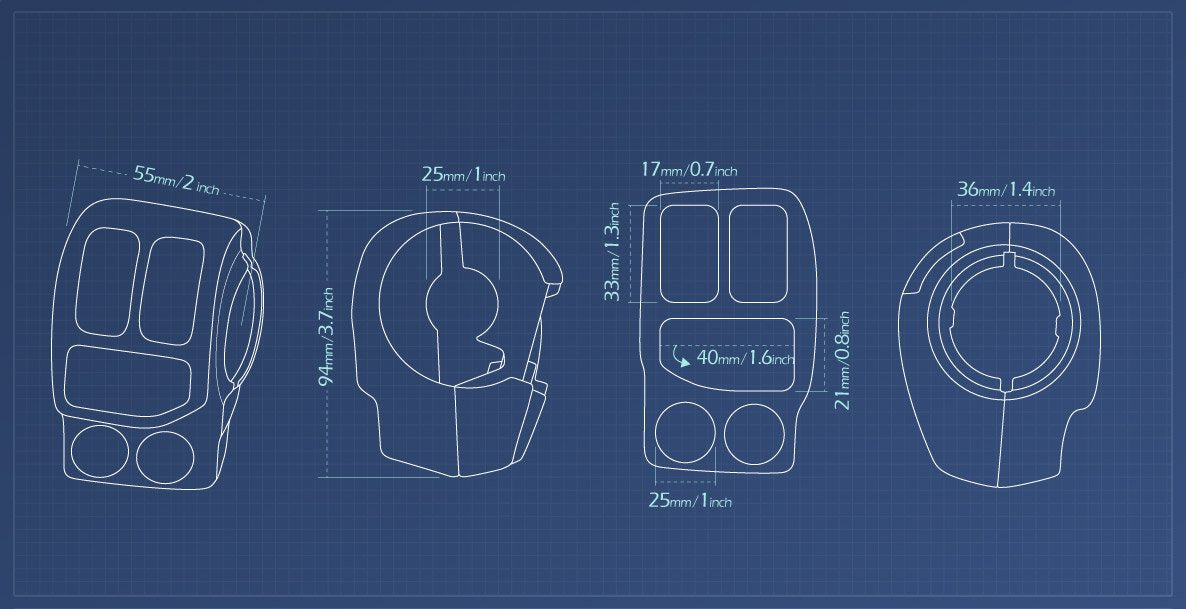 Kiwav Black Switch Housing Kit Compatible For Harley Touring 14-18 Flhtcui Flhtk Flhx Flhxs,15-16 Flhtcul,15-18 Flhtkl,17-18 Flhr