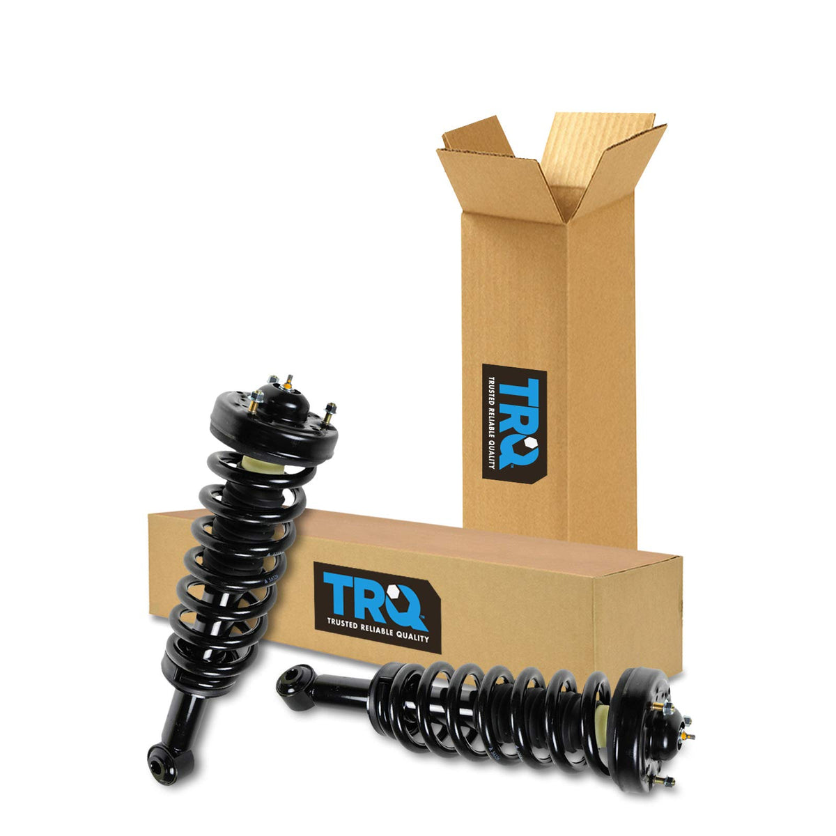 Trq Front Strut & Coil Spring Assembly Set Driver & Passenger Sides Compatible With 07-13 Ford Expedition Lincoln Navigator
