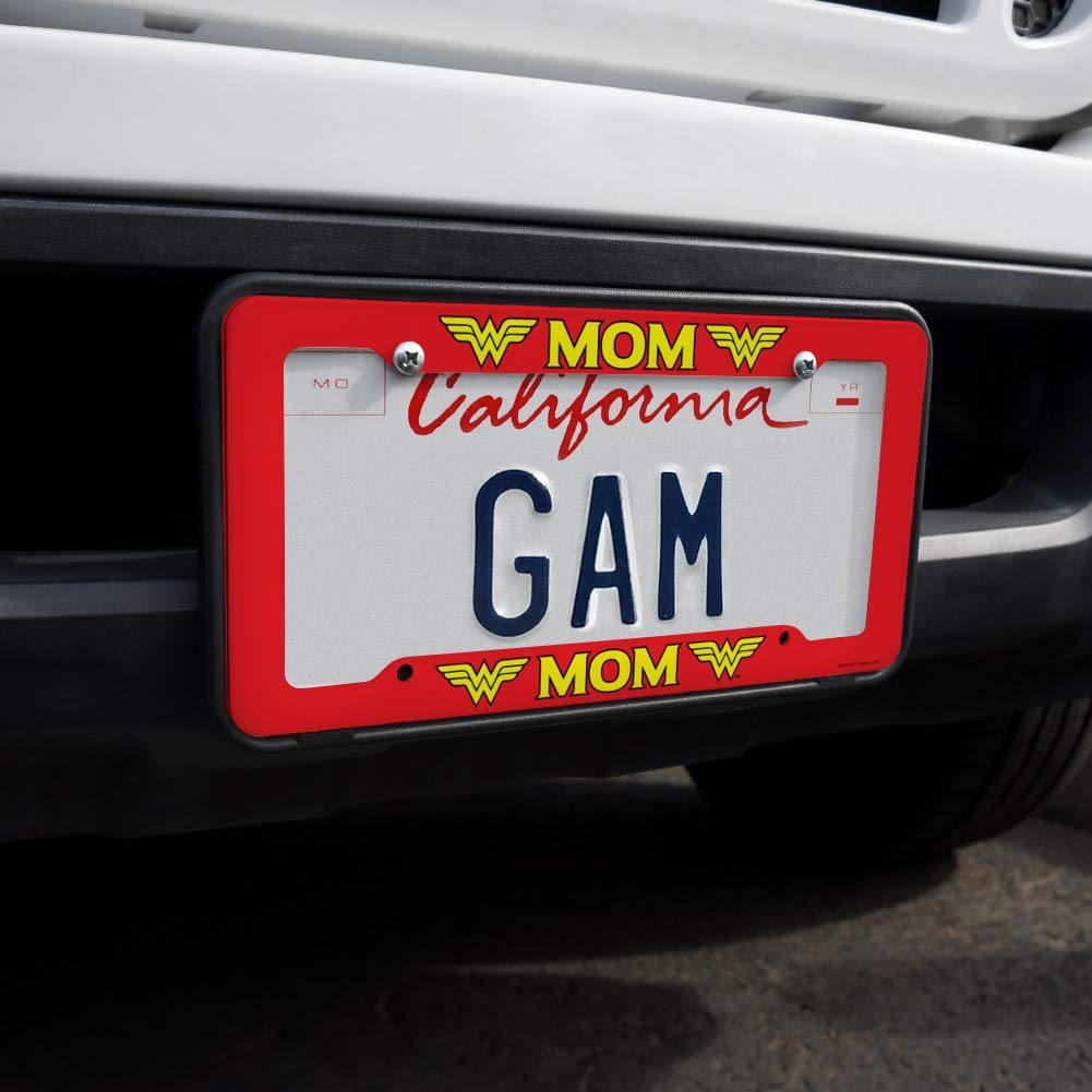Graphics & More Wonder Woman Wonder Mom Logo License Plate Tag Frame