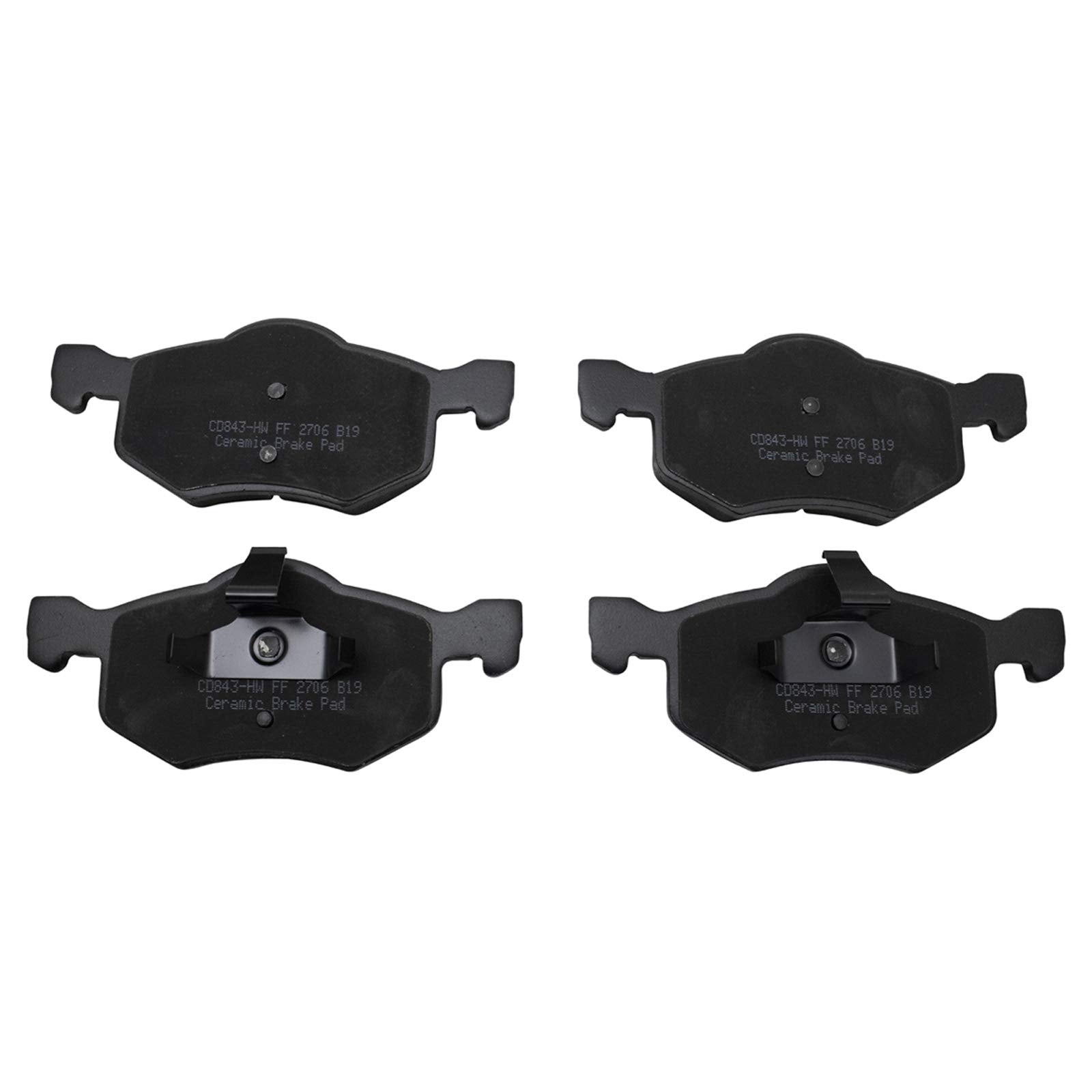TRQ Front Brake Pads Ceramic Compatible with 2001-2007 Ford Escape 2001-2006 Mazda Tribute 2005-2007 Mercury Mariner