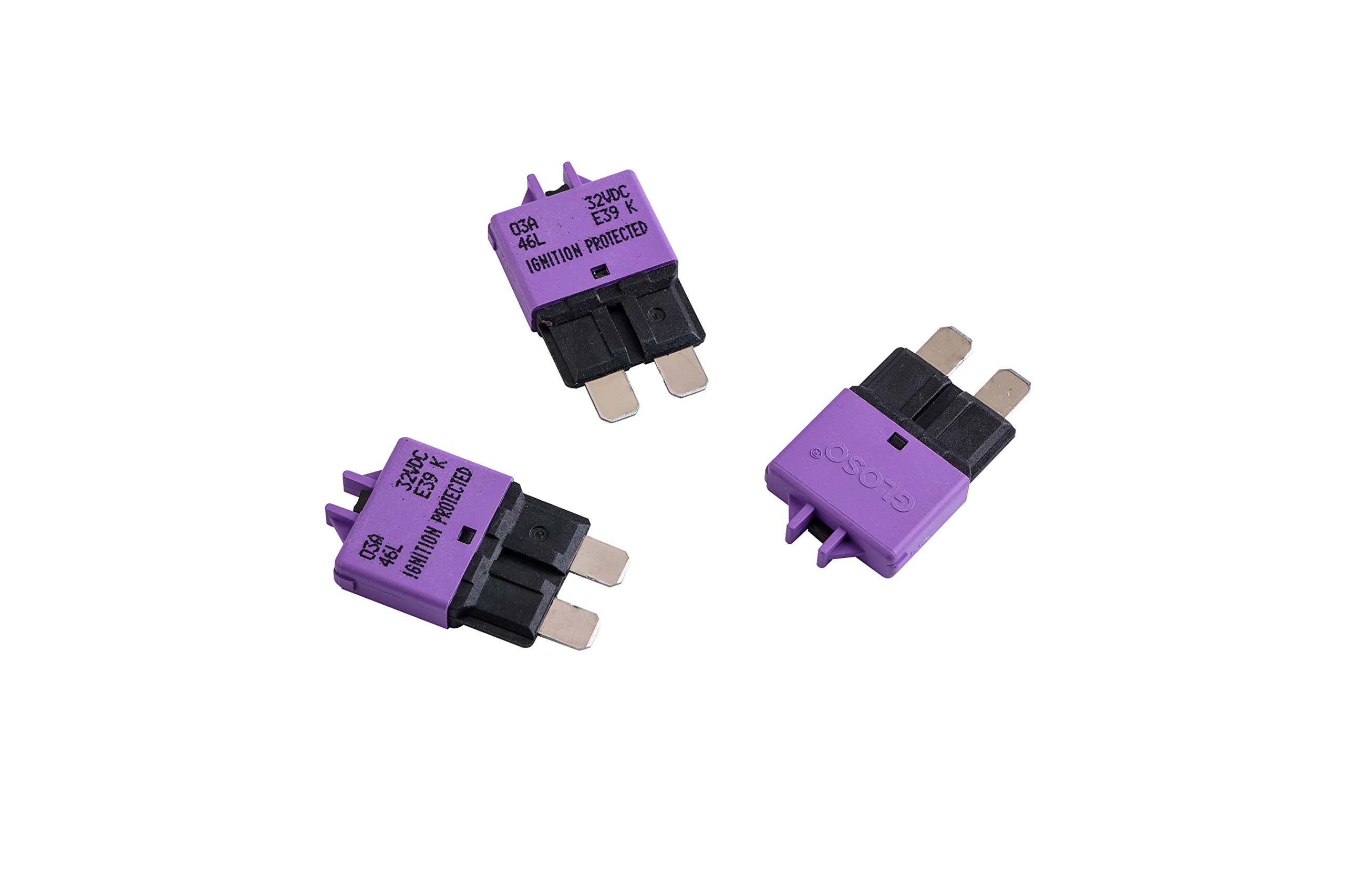 Gloso Circuit Breakers E39 Manual (T3) Reset Low Profile Atc/Ato (3A - 3 Pack)