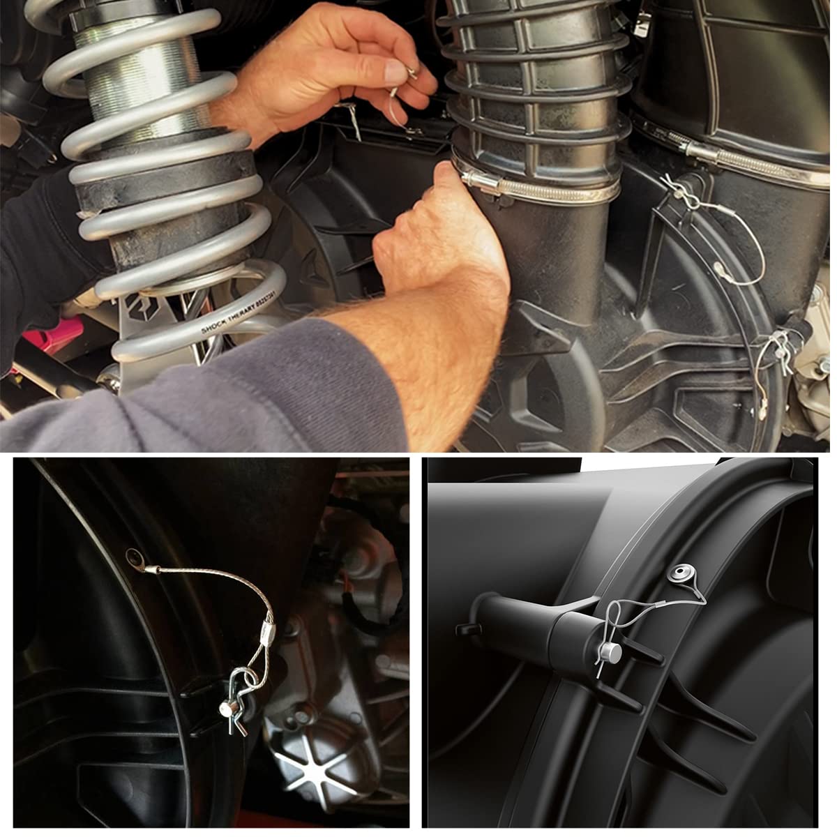 Chelhead Clutch Cover Pin Kit, Easy Belt Quick Release Belt Cover Tool X3 Clutch Cover Gasket Compatible With Can Am Maverick X3 2017 2018 2019 2020 2021 2022 2023 (Pack Of 11)