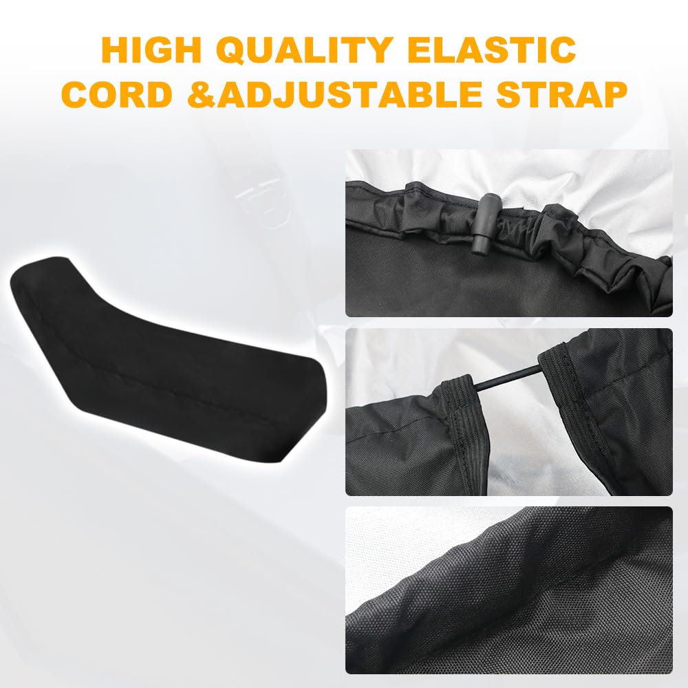 REARACE Universal ATV Seat Covers Four Wheeler Seat Cover Waterproof Protection Accessories Compatible with Most ATV Seats