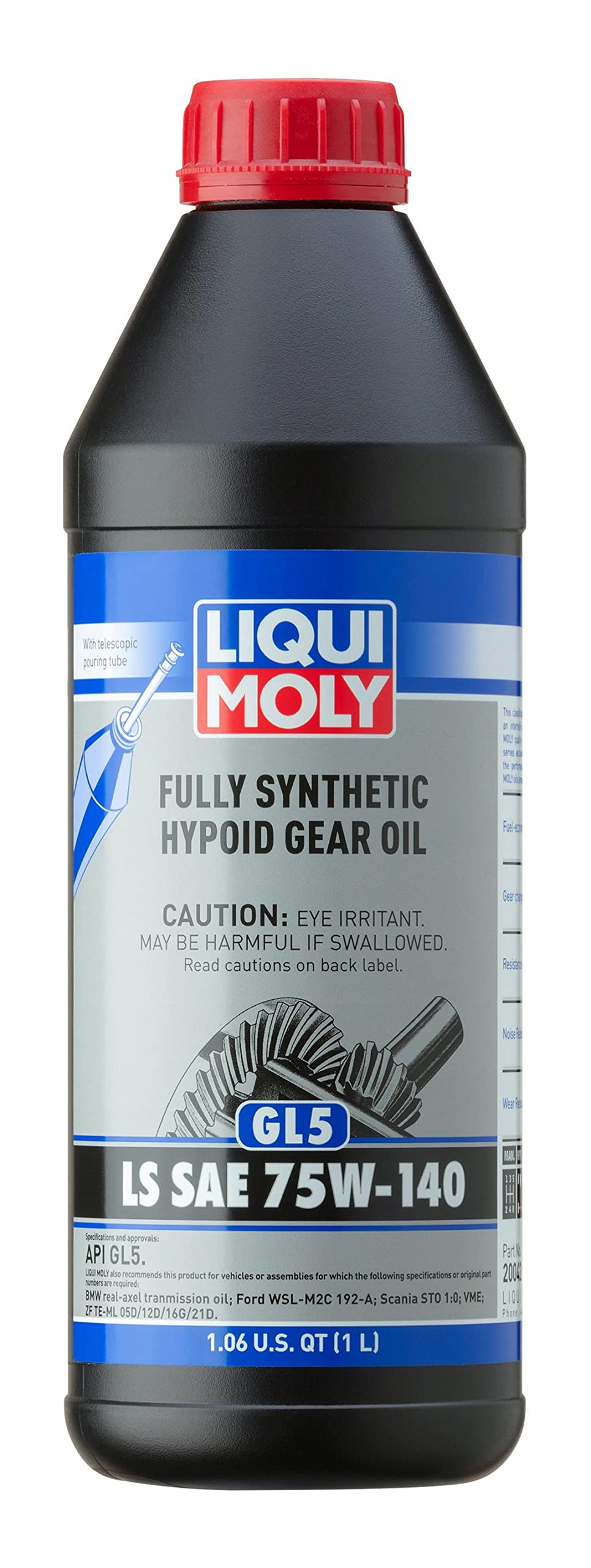 Liqui Moly 1L Fully Synthetic Hypoid Gear Oil (Gl5) Ls Sae 75W-140