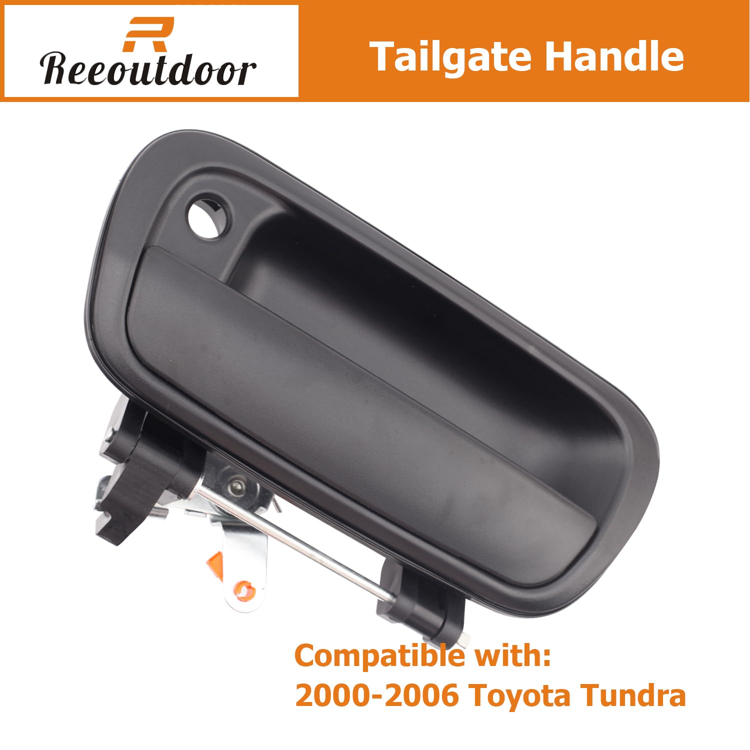 Reeoutdoor Tailgate Handle with Keyhole Compatible with 2000-2006 Tundra, Liftgate Latch Handle Replaces# 69090-0C010,690900C010