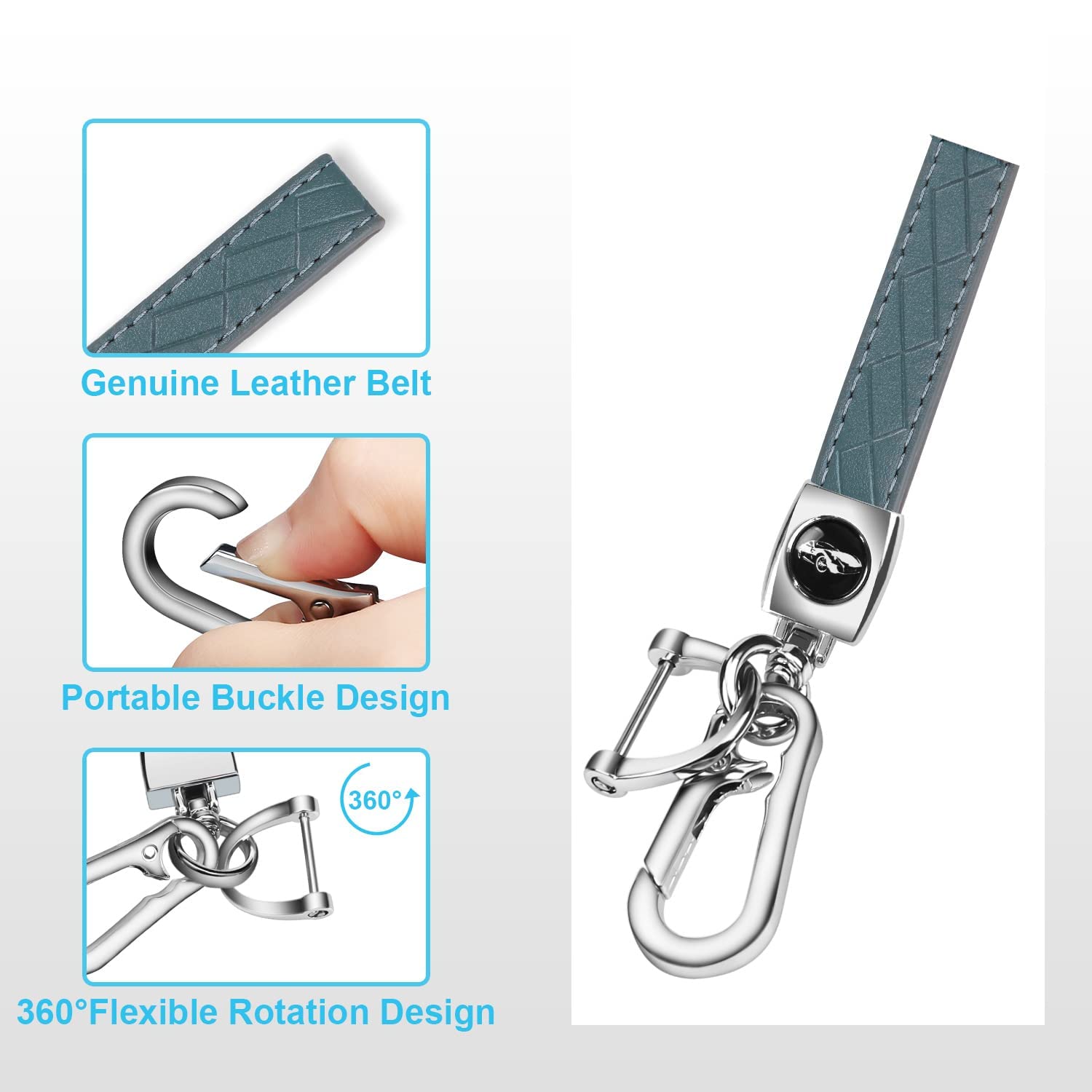 Qbuc For Chevy Key Fob Cover With Keychain Tpu Protector Suitable For Chevrolet Equinox Malibu Traverse Blazer Camaro Impala Cruze Volt Bolt Sonic Trax Tahoe Key Shell Remote Holder(Blue)